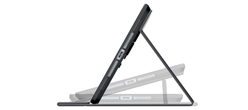 Logitech Turnaround Folio – iPad mini, Schwarz, Mikrofaser/Polycarbonat/Polyurethan