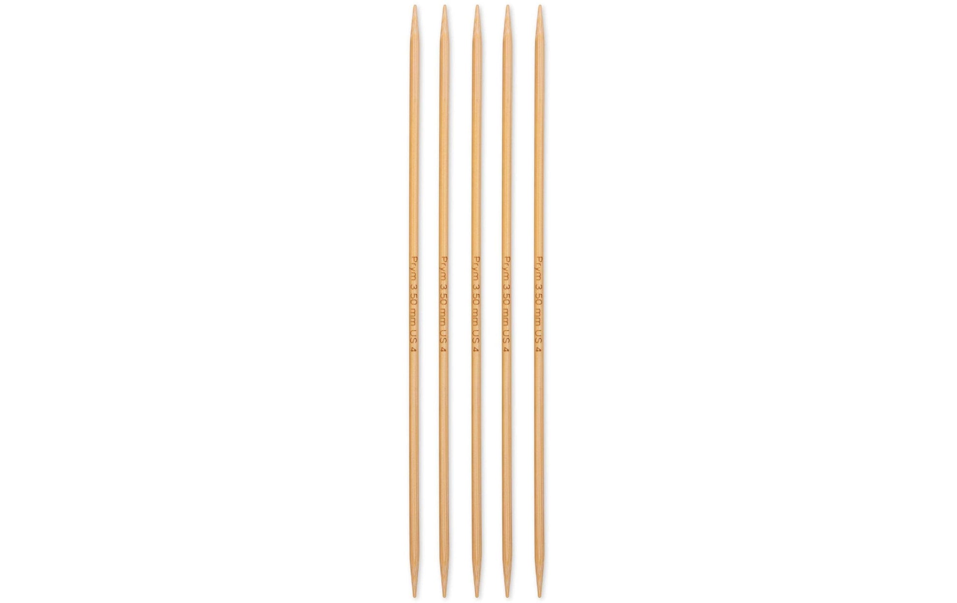 Prym 1530 Strumpfstricknadeln 3,5 mm – 20 cm, 5 Stk., Bambus