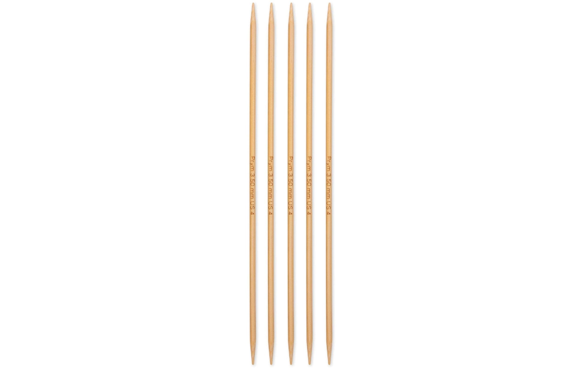 Prym 1530 Strumpfstricknadeln 3,5 mm – 20 cm, 5 Stk., Bambus