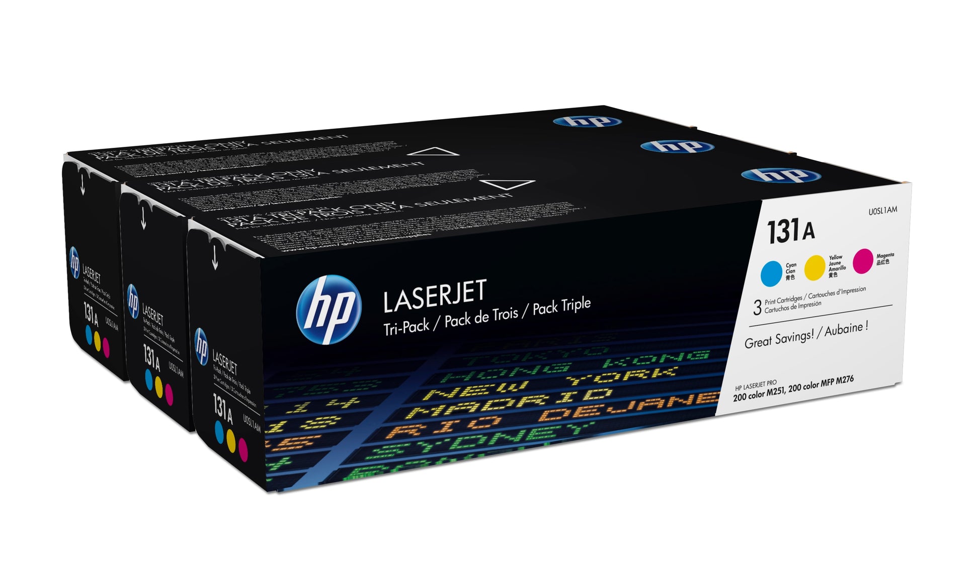 HP Toner-Multipack U0SL1AM – cyan/magenta/gelb, 1800 Seiten – für HP LaserJet Pro M251n
