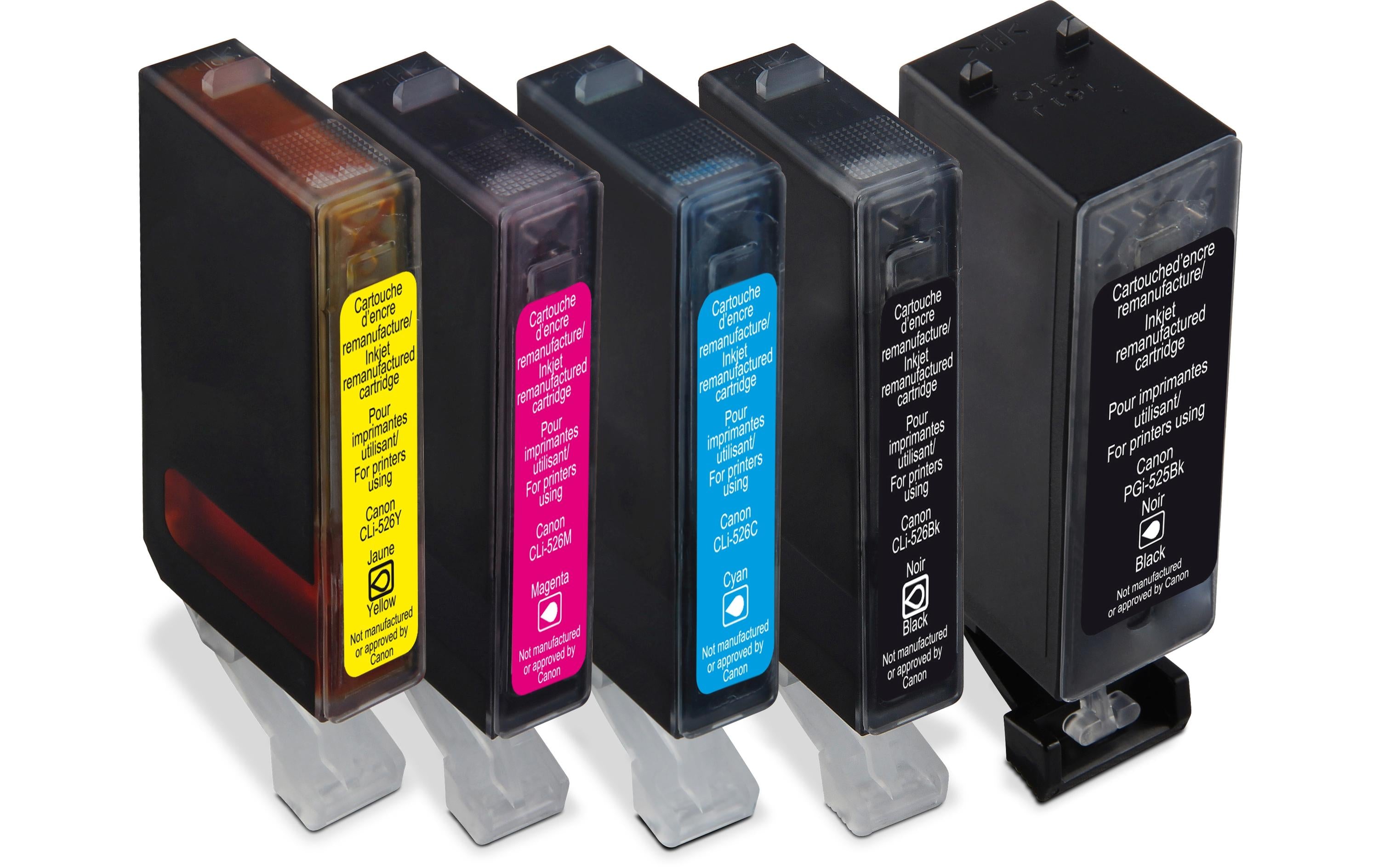 Generic ink GenericInk PGI-525 Tintenpatronen-Multipack, Schwarz/Cyan/Magenta/Gelb (Kompatibel) – für Canon Pixma MG 5170