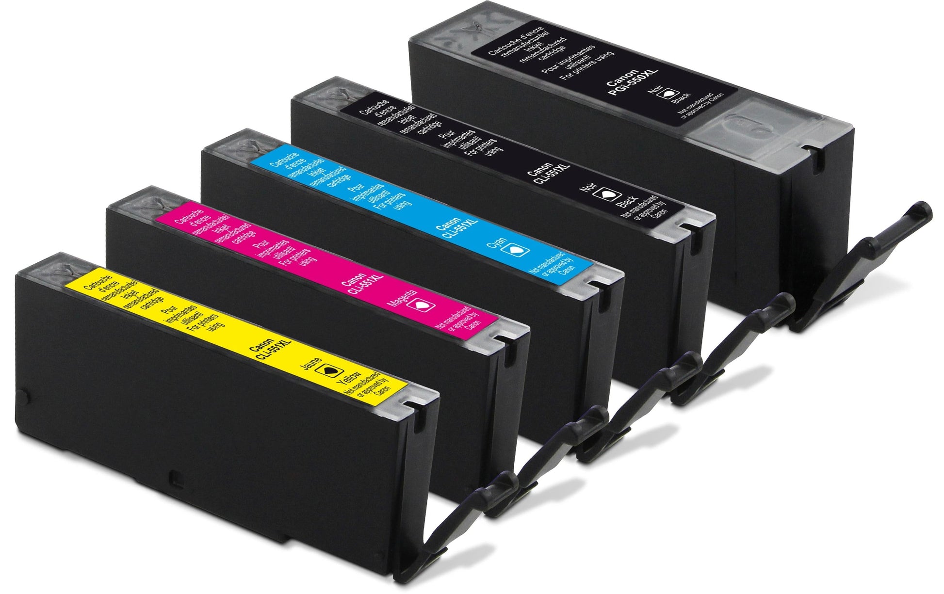 Generic ink PGI-550XL Tintenpatronen-Multipack, Schwarz/Cyan/Magenta/Gelb (Kompatibel) – für Canon Pixma MX922