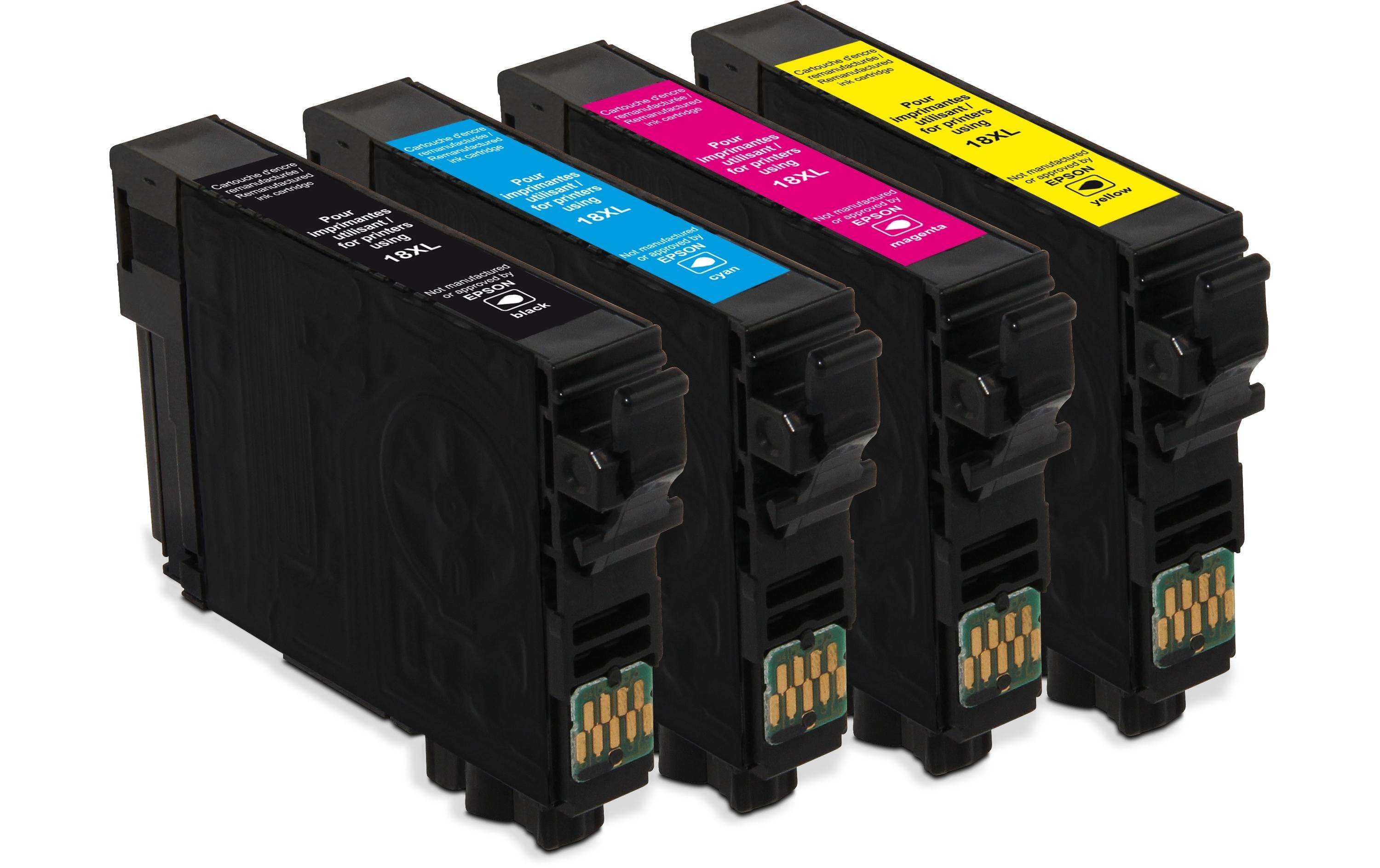 Generic ink 18XL Tintenpatronen-Multipack, Schwarz/Cyan/Magenta/Gelb (Kompatibel) – für Epson XP-415