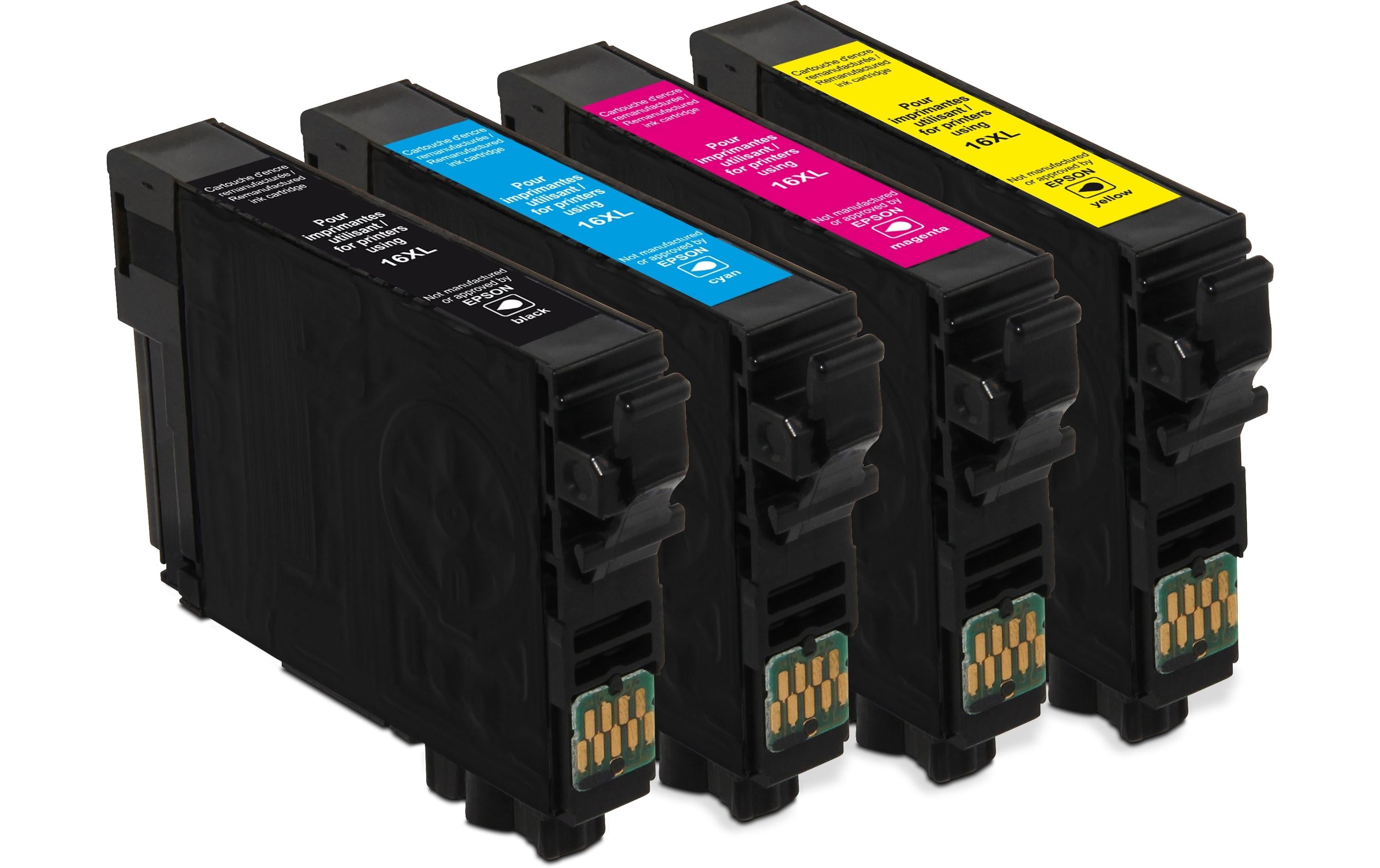 Generic ink GenericInk 16XL Tintenpatronen-Multipack, Schwarz/Cyan/Magenta/Gelb (Kompatibel) – für Epson Workforce WF-2530