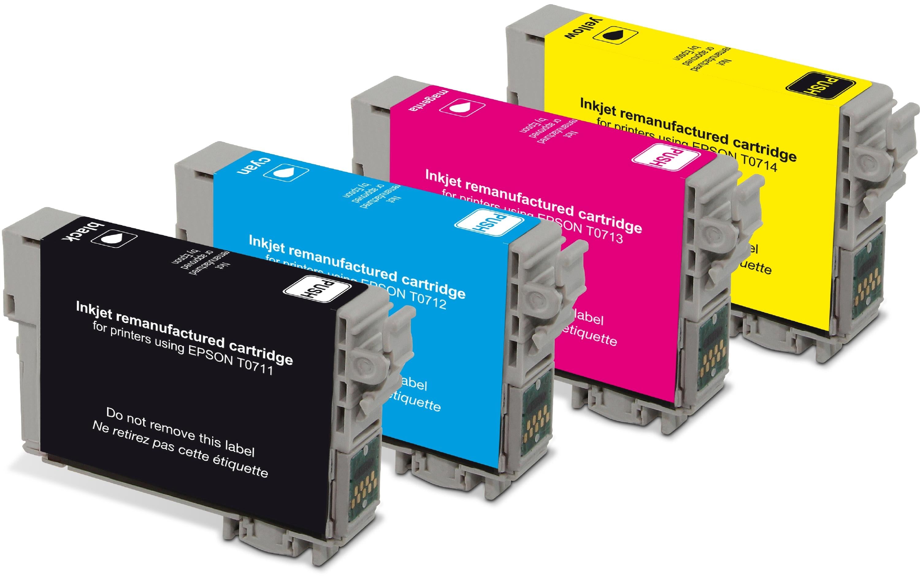 Generic ink GenericInk T0711 Tintenpatronen-Multipack, Schwarz/Cyan/Magenta/Gelb (Kompatibel) – für Epson Stylus D120