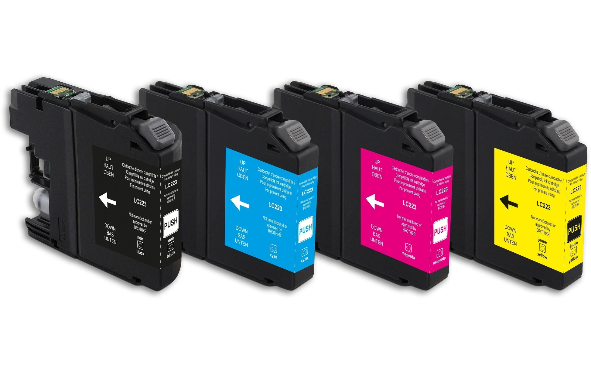 Generic ink GenericInk LC223 Tintenpatronen-Multipack, Schwarz/Cyan/Magenta/Gelb (Kompatibel) – für Brother MFC-J5320DW
