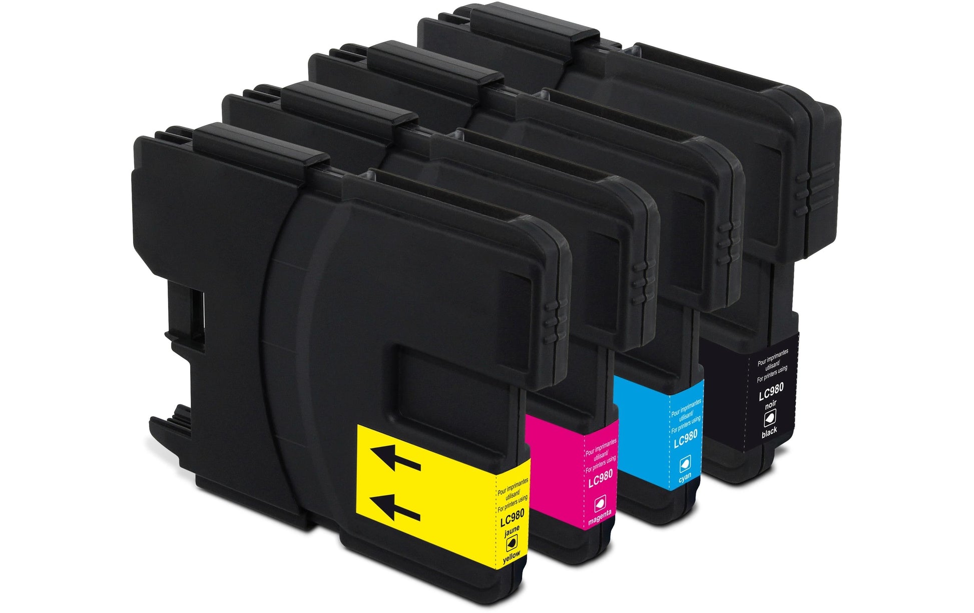 Generic ink GenericInk LC980 Tintenpatronen-Multipack, Schwarz/Cyan/Magenta/Gelb (Kompatibel) – für Brother DCP-167C