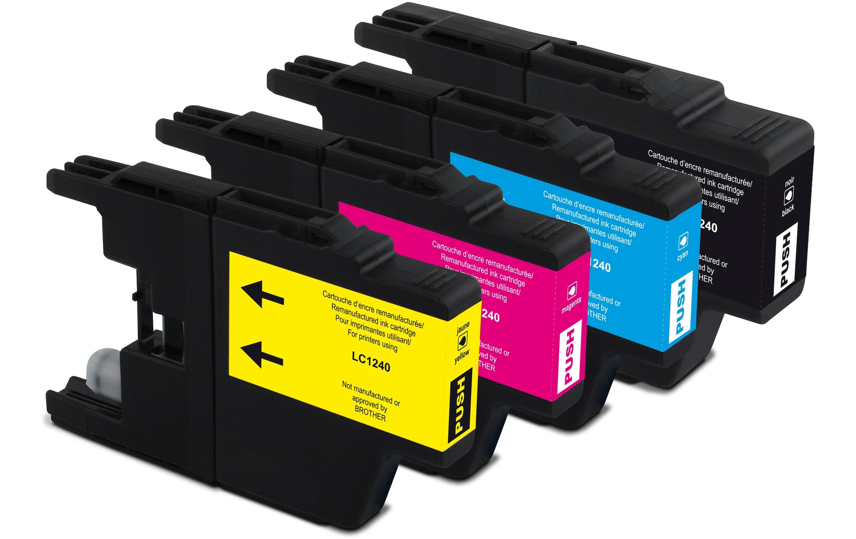 Generic ink GenericInk LC1240 Tintenpatronen-Multipack, Schwarz/Cyan/Magenta/Gelb (Kompatibel) – für Brother DCP-J725DW