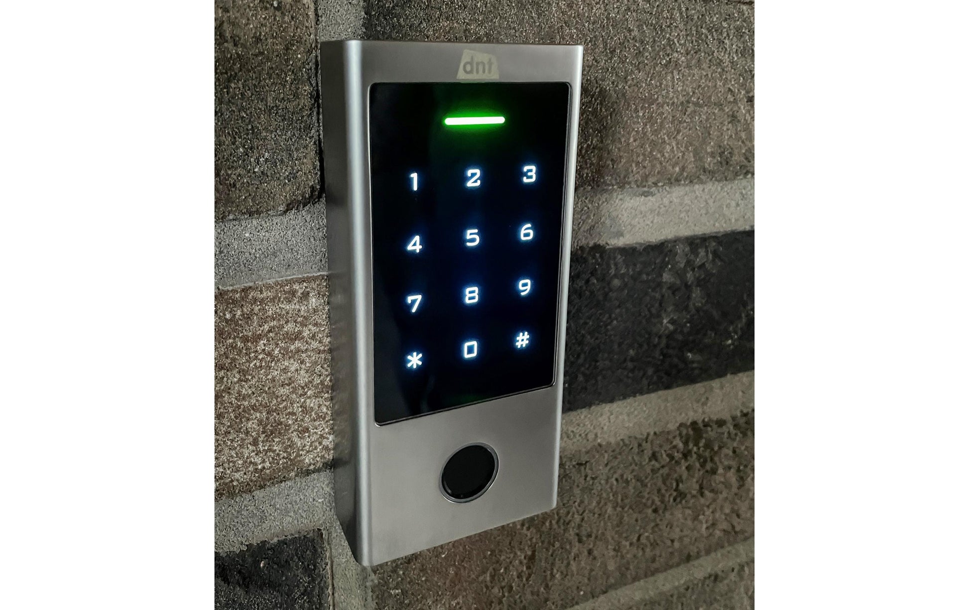 DNT Fingerprint-Codeschloss BioAccess PRO – 68 × 25 × 145 mm, silber, IP66