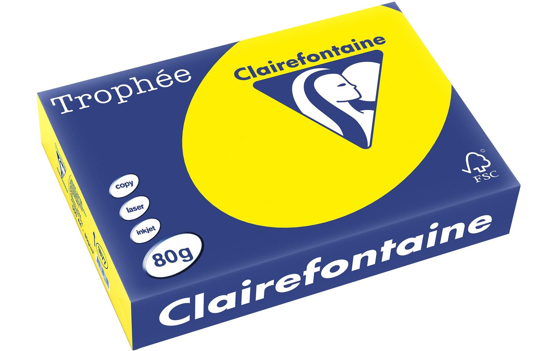 Clairefontaine Kopierpapier – A4, 80 g/m², Kanariengelb – für Drucker und Kopierer – 500 Blatt