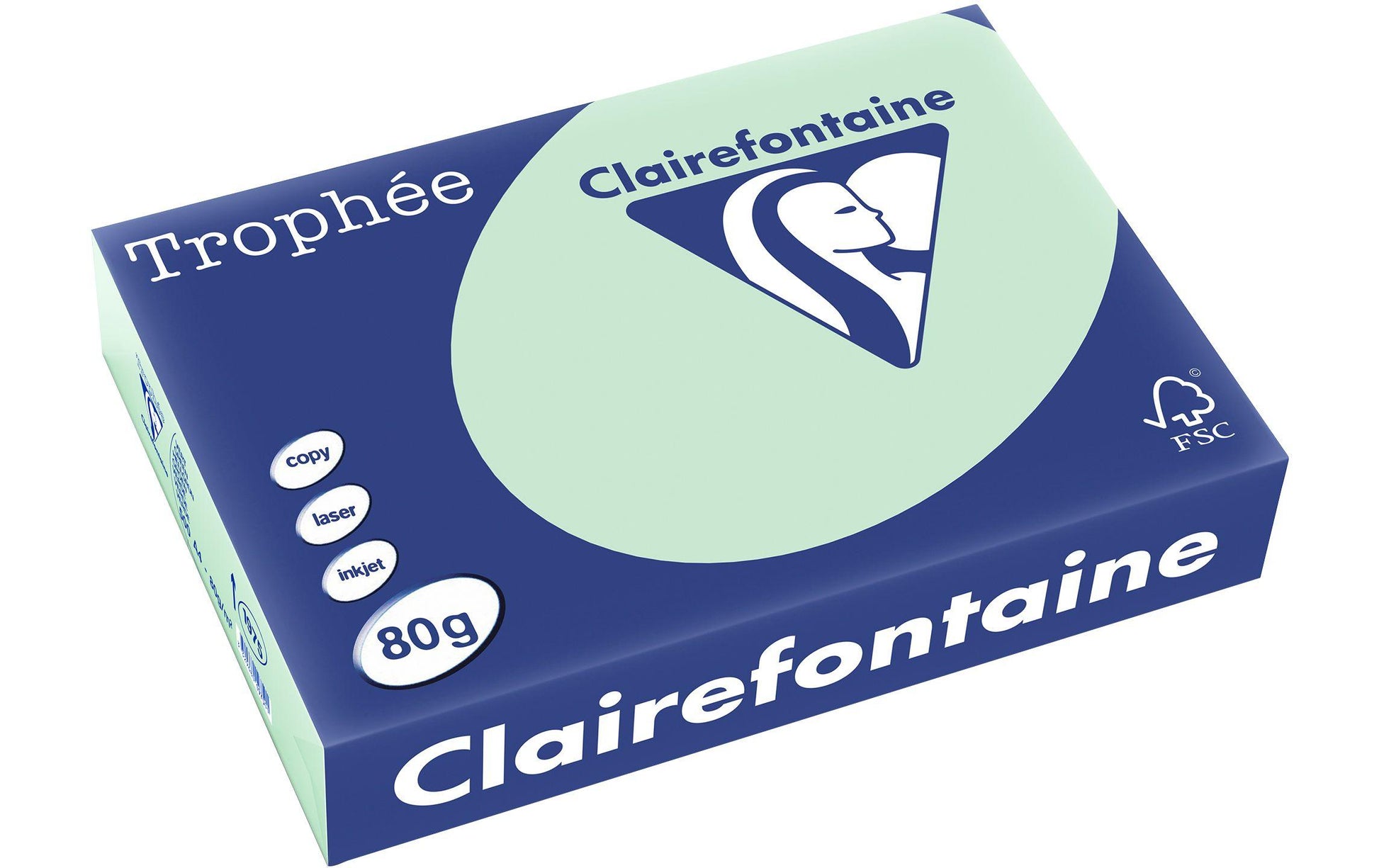 Clairefontaine Kopierpapier – A4, 80 g/m² – für Inkjet/Laser/Kopierer – FSC, EU Ecolabel – 500 Blatt