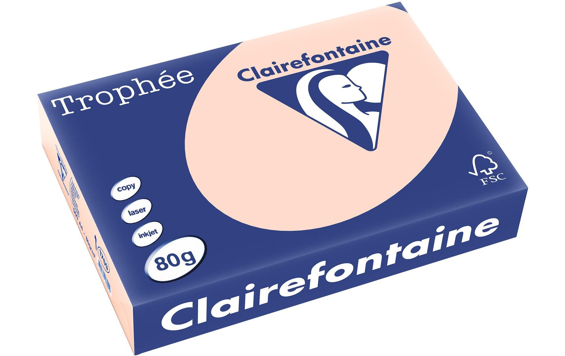 Clairefontaine Kopierpapier – A4, 80 g/m², Lachs – für Inkjet/Laser/Kopierer – FSC, EU Ecolabel – 500 Blatt