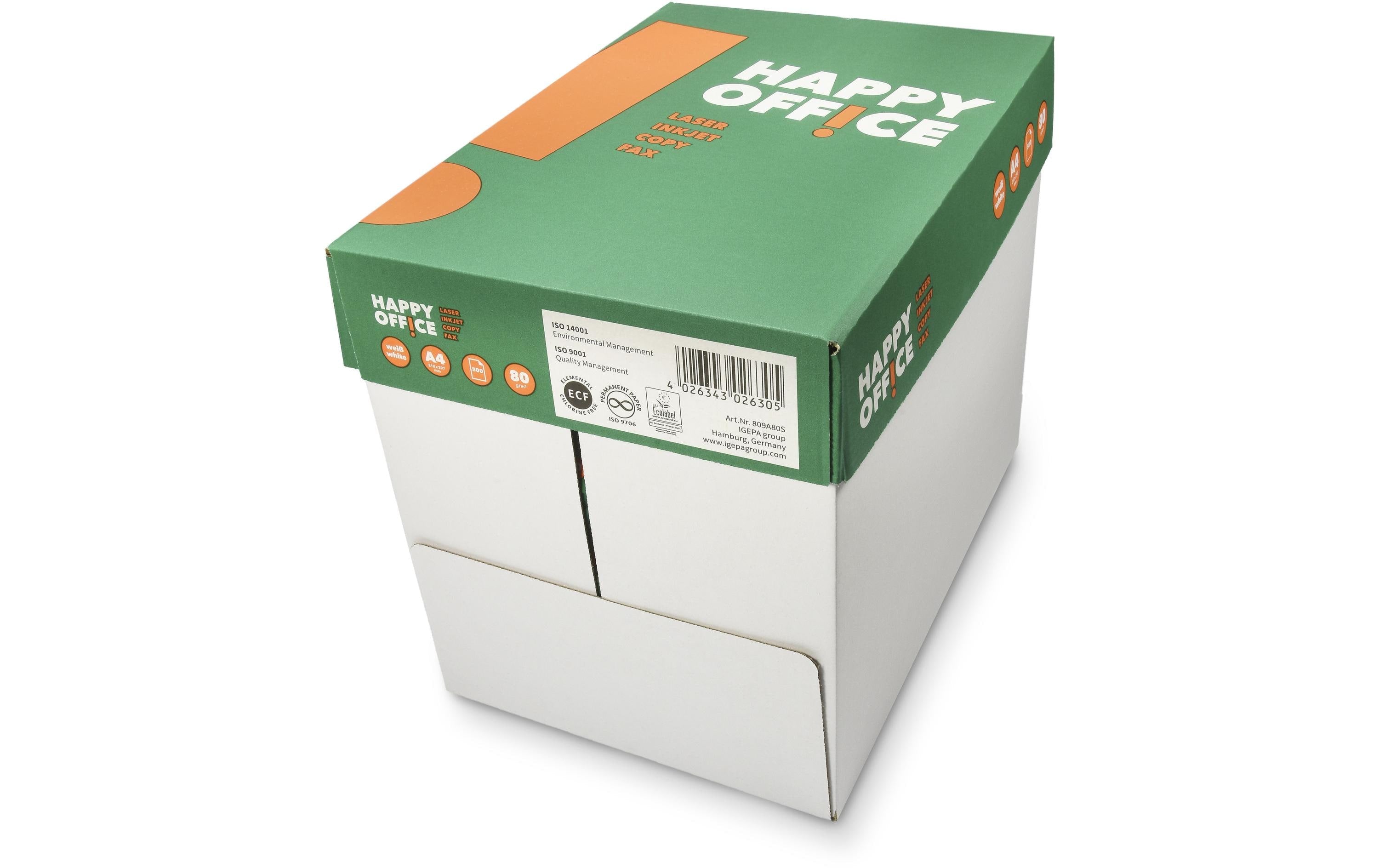 Fischer Papier Happy Office Kopierpapier – A4, 80 g/m², 2500 Blatt
