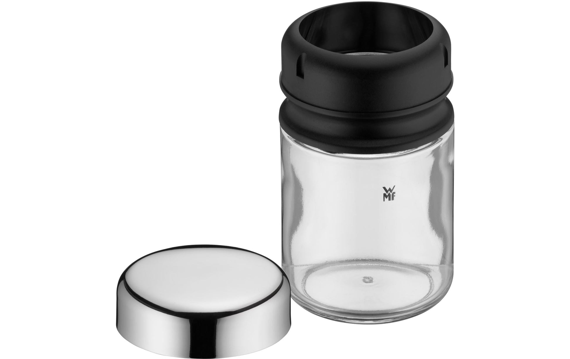 WMF Streudose 100 ml, Ø 5,5 × 9,5 cm, Glas/Edelstahl, Transparent, 4er-Set