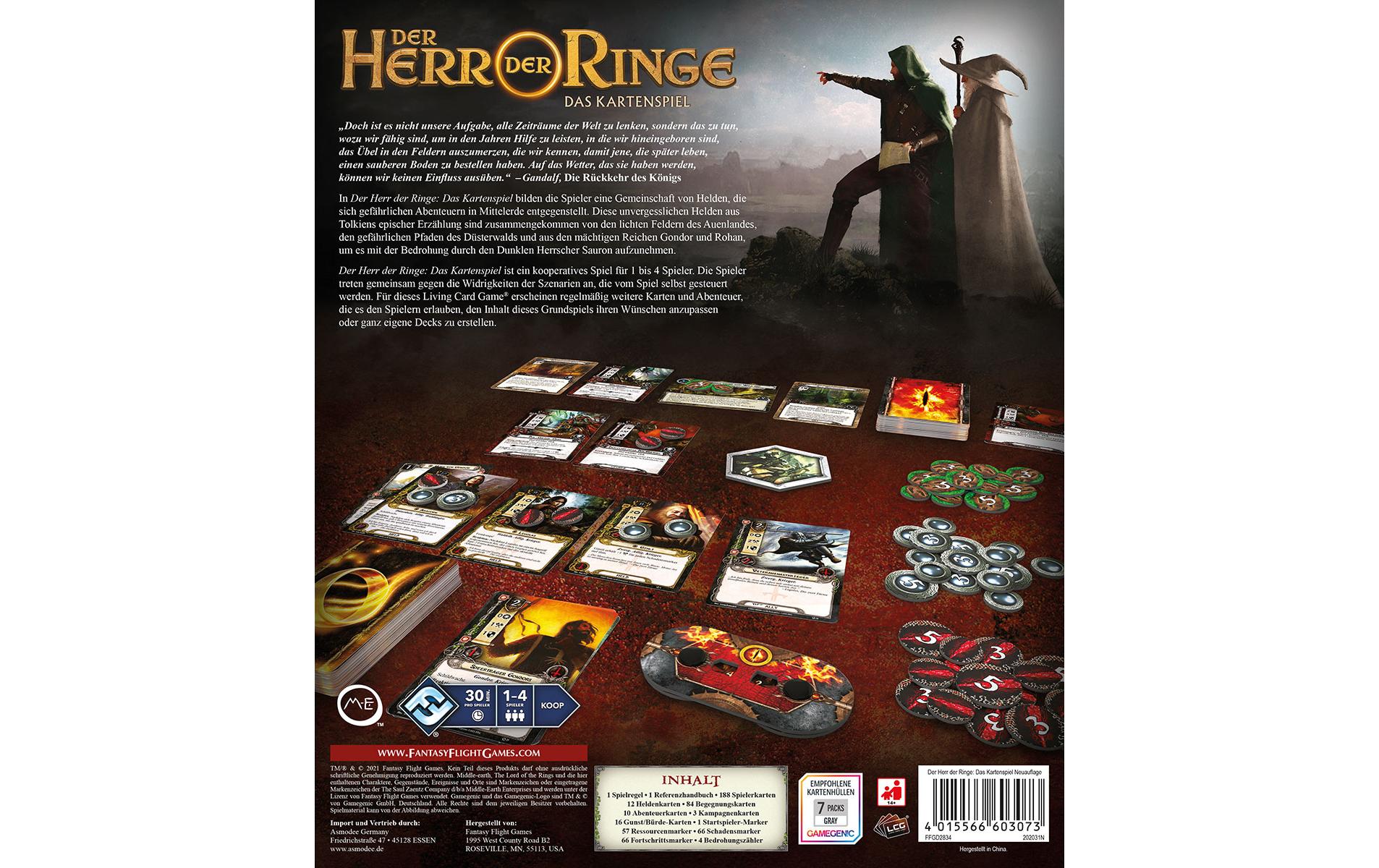 Fantasy Flight Games Der Herr der Ringe: Das Kartenspiel – Kartenspiel, 1–4 Spieler, ab 14 Jahren, 30 Min., DE