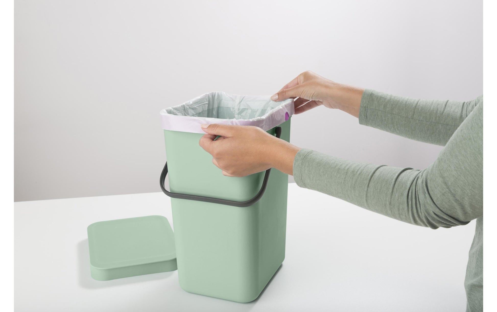 Brabantia Recyclingbox Sort & Go – 12 l – Kunststoff, rechteckig – Hellgrün