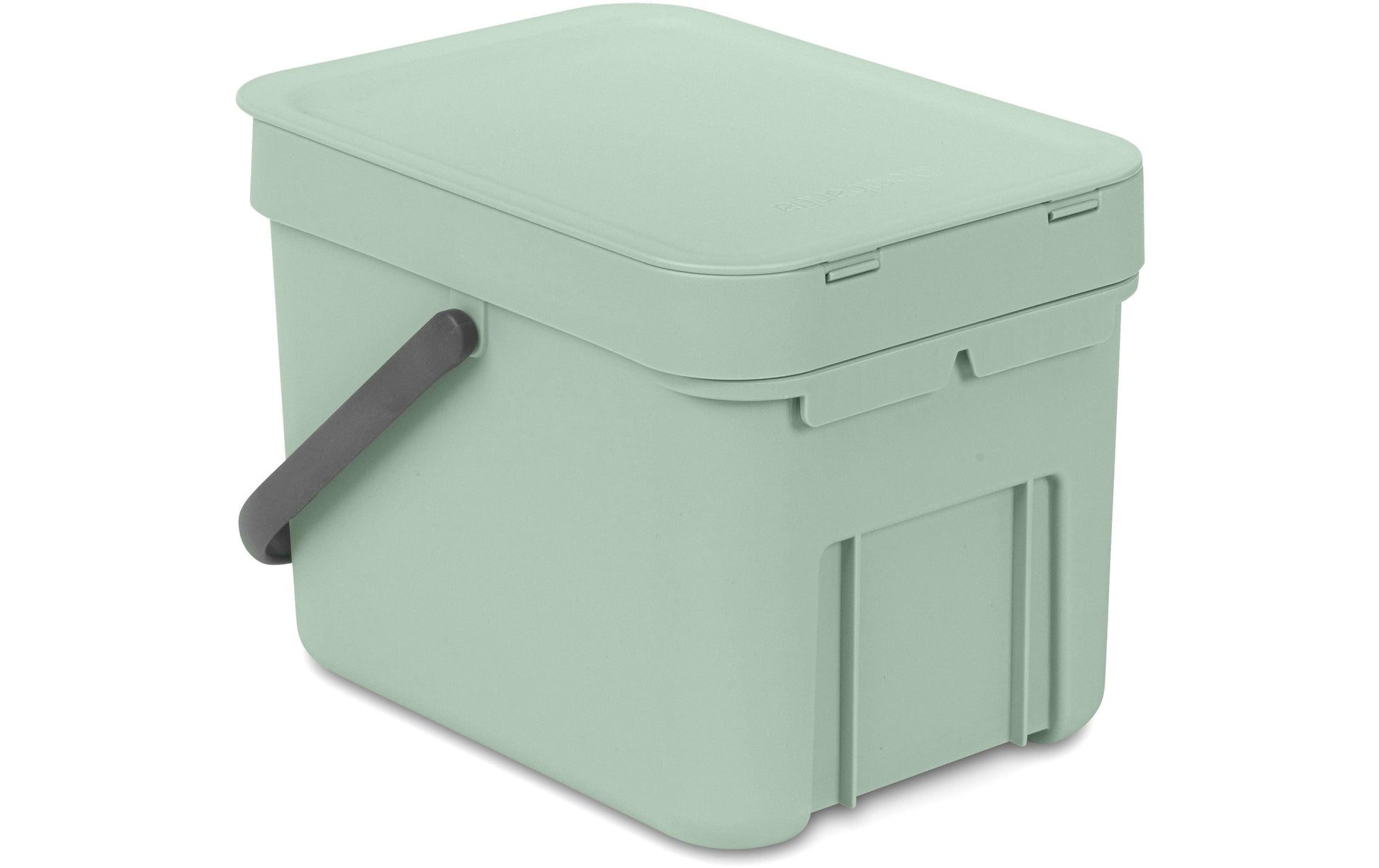 Brabantia Tisch-Abfallbehälter – 6 L – mit Deckel – Kunststoff, Hellgrün – B × H × T 245 × 181 × 200 mm
