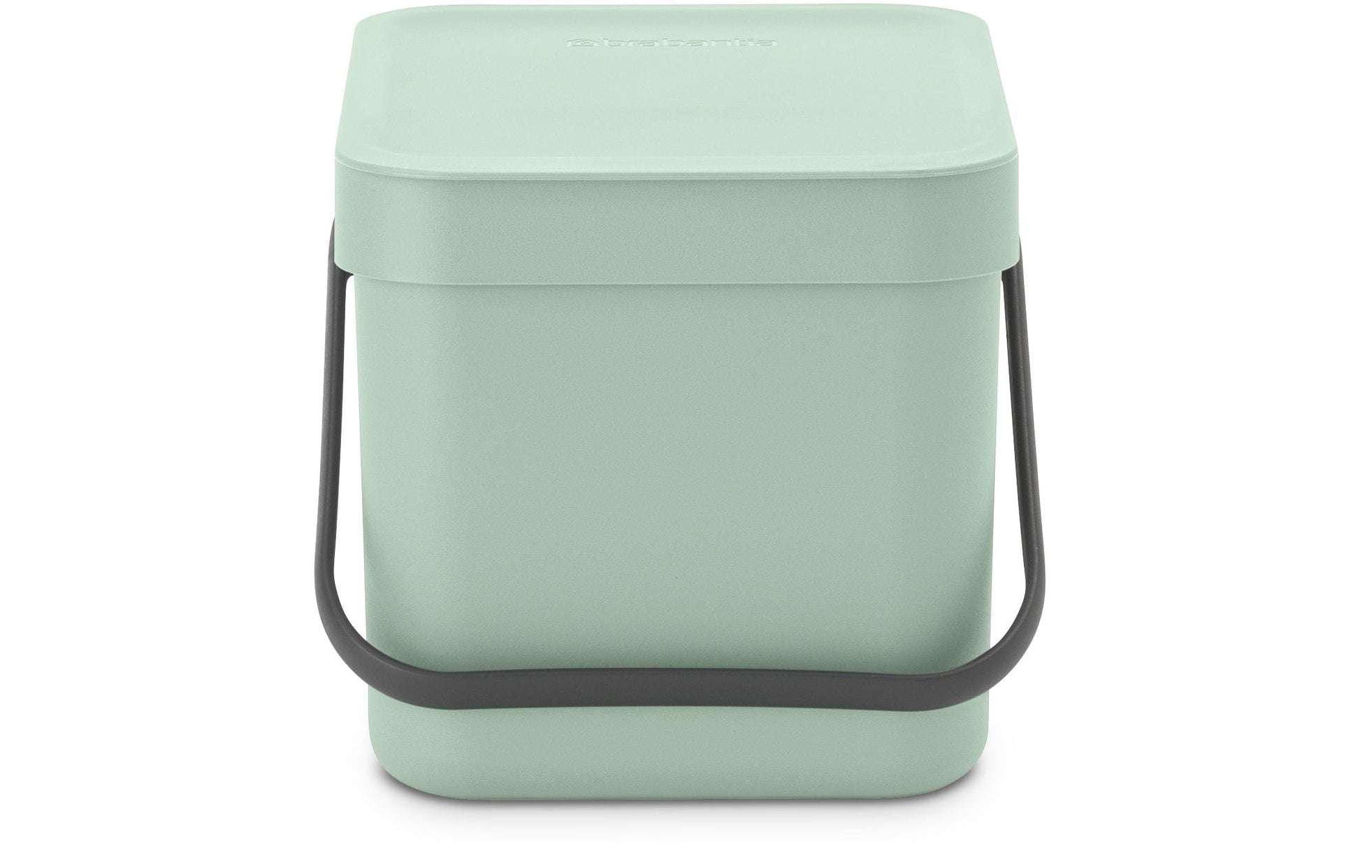 Brabantia Tisch-Abfallbehälter – 6 L – mit Deckel – Kunststoff, Hellgrün – B × H × T 245 × 181 × 200 mm