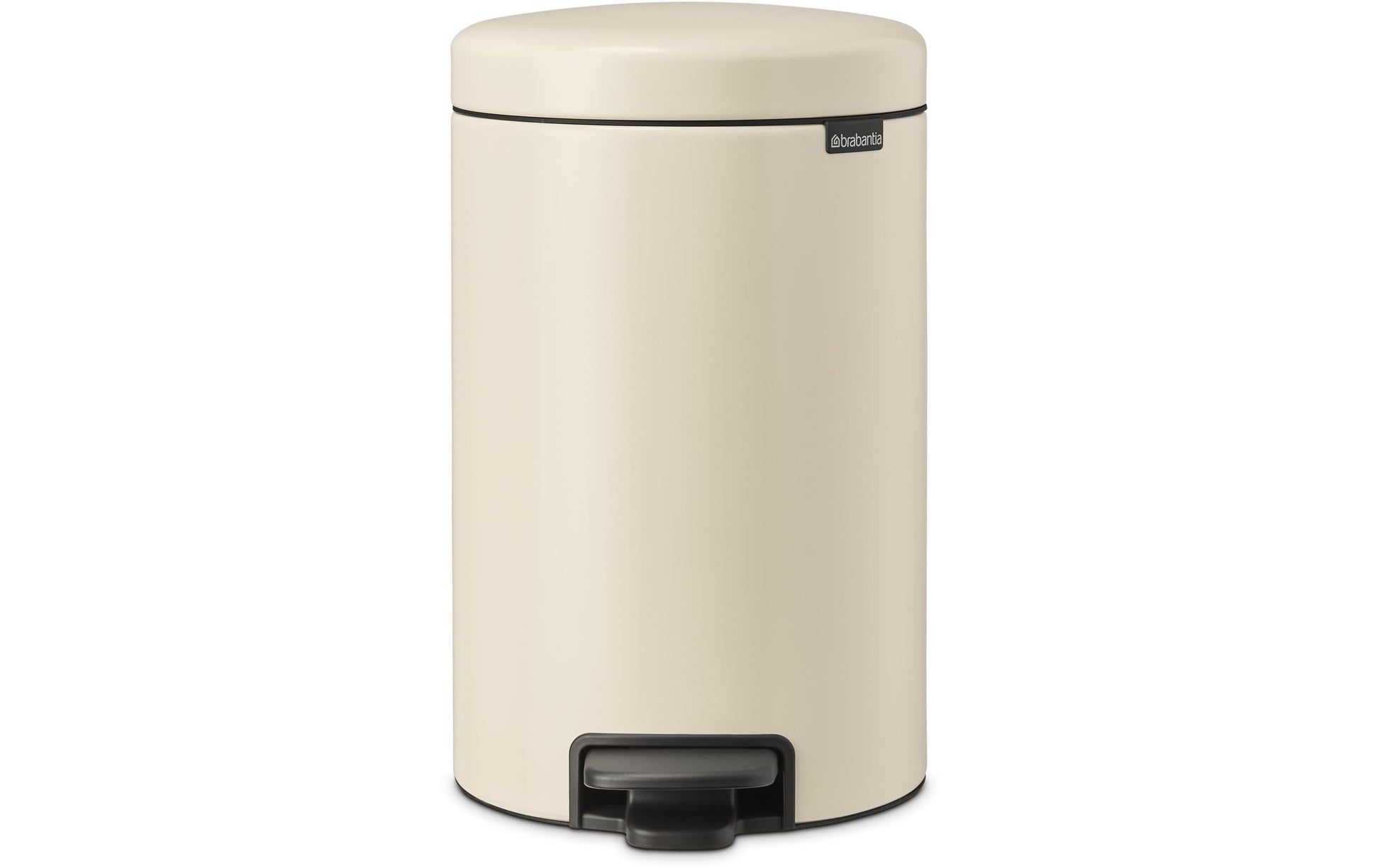 Brabantia NewIcon Treteimer – 12 l – Edelstahl, rund – Beige