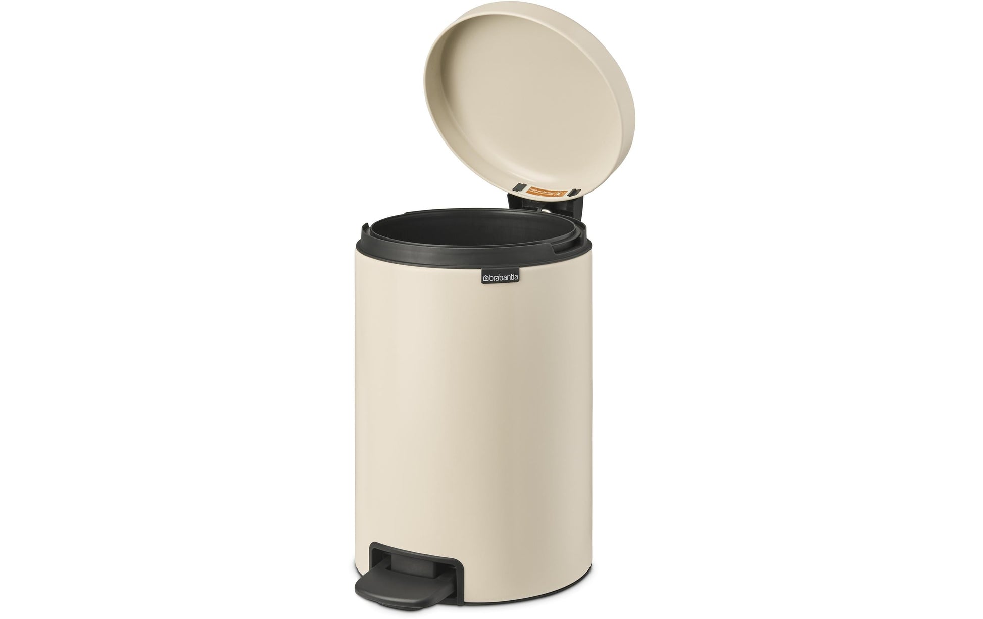 Brabantia NewIcon Treteimer – 12 l – Edelstahl, rund – Beige