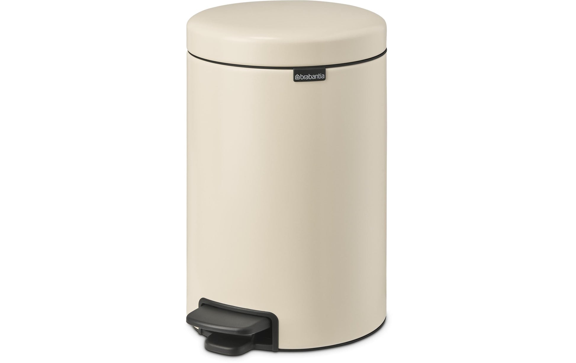 Brabantia NewIcon Treteimer – 12 l – Edelstahl, rund – Beige