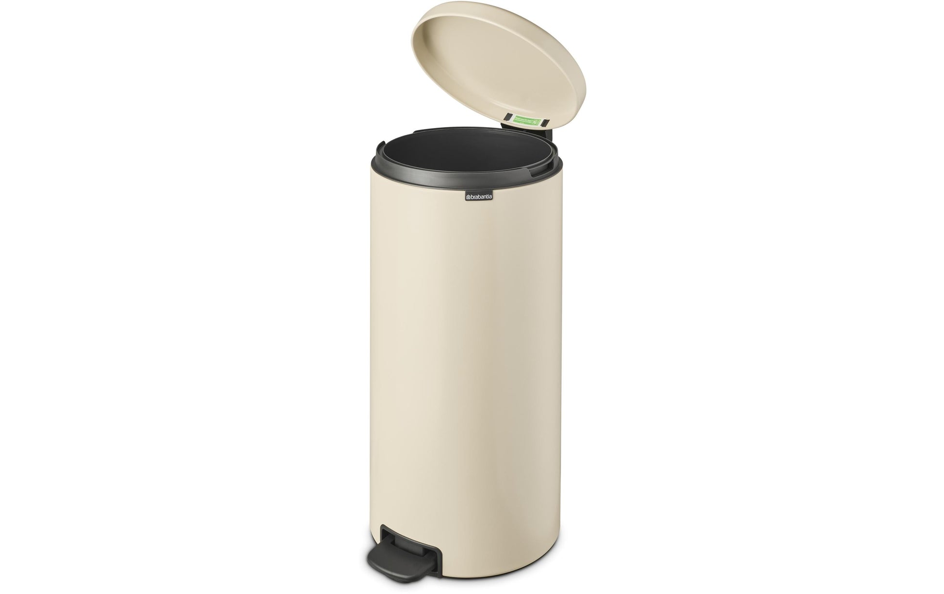 Brabantia NewIcon Treteimer – 30 l – Edelstahl, rund – Beige