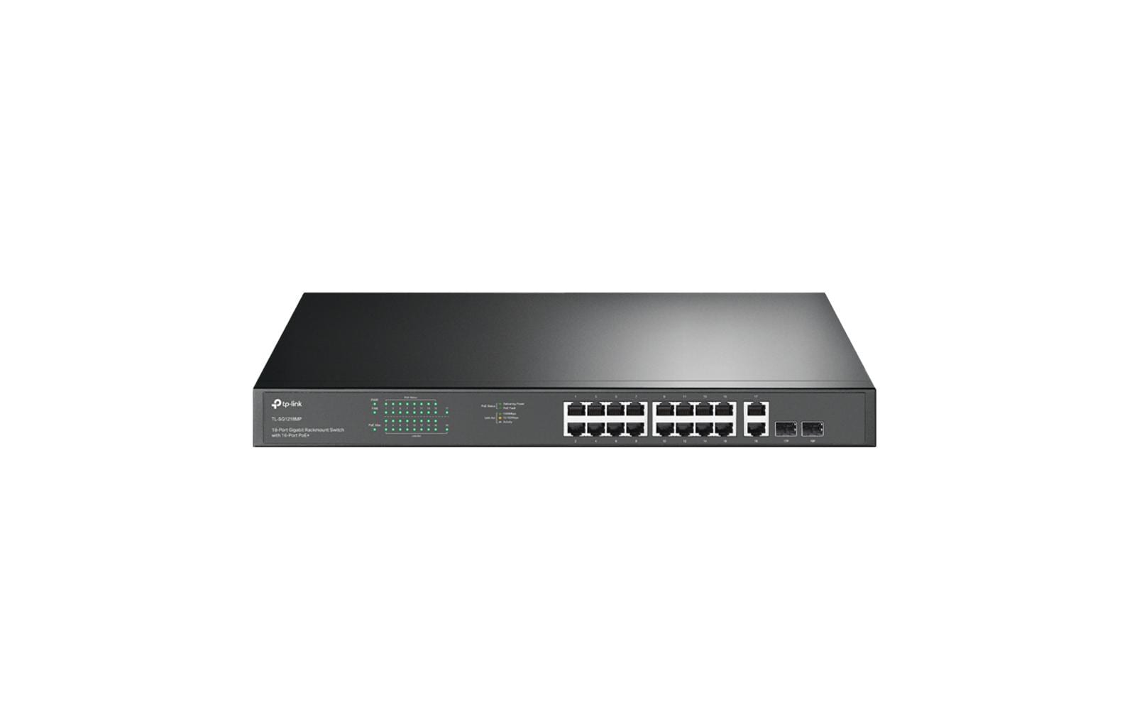 TP-Link TL-SG1218MP – Switch – 18×GbE, 2×SFP, PoE+ 250 W, 1U