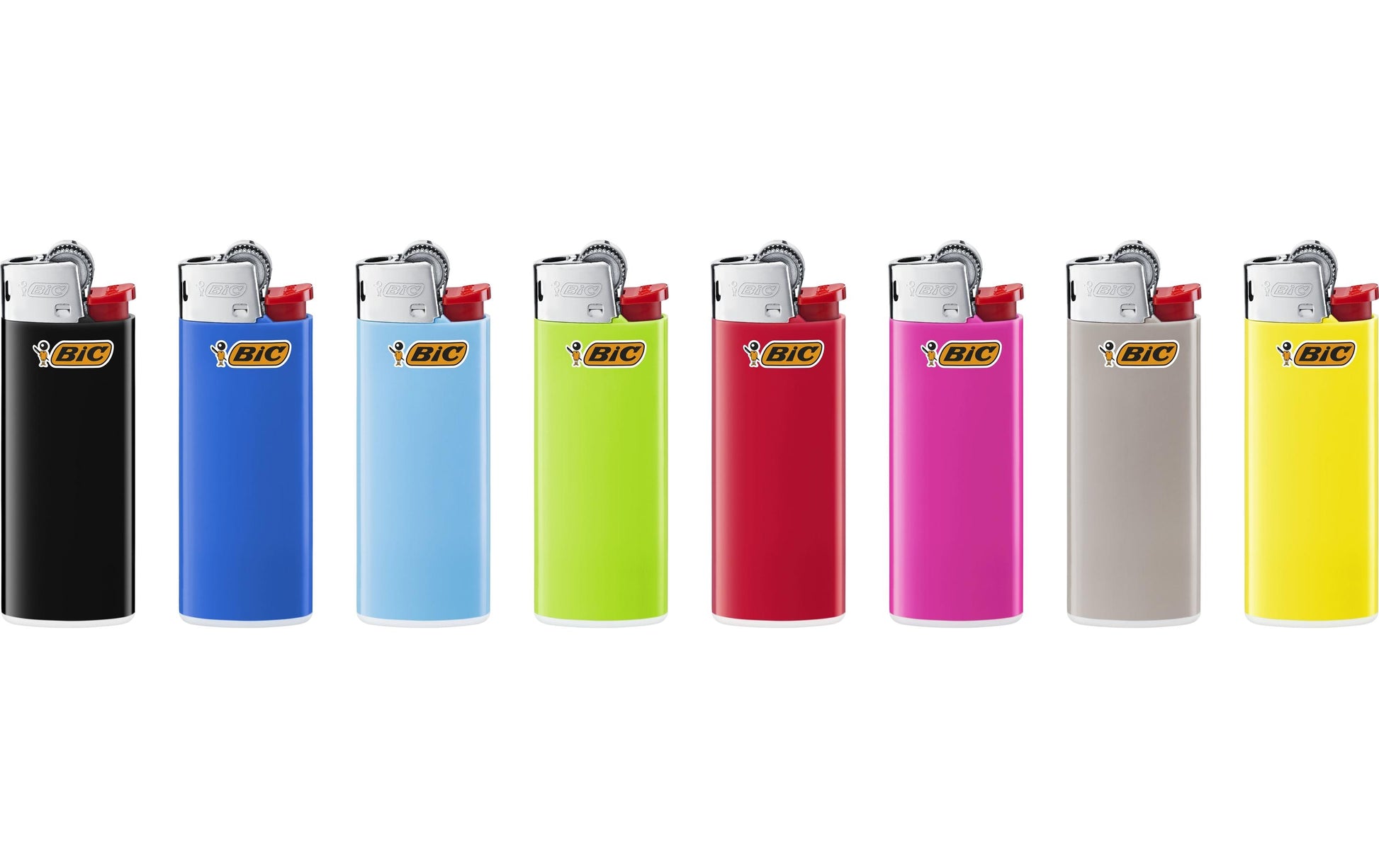 BIC Einweg-Feuerzeuge J25 Mini Reibrad – Mehrfarbig – Kunststoff