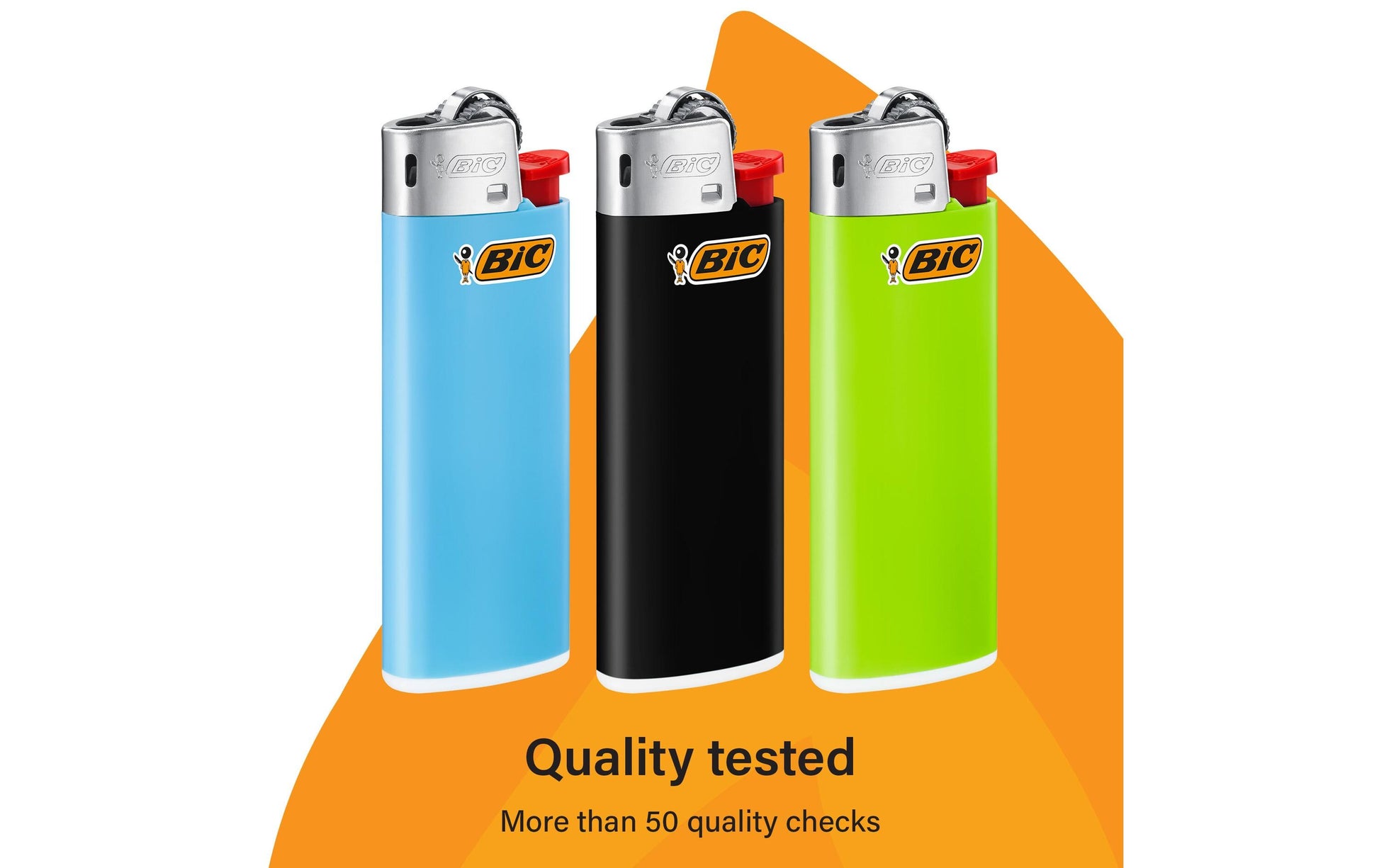 BIC Einweg-Feuerzeuge J25 Mini Reibrad – Mehrfarbig – Kunststoff