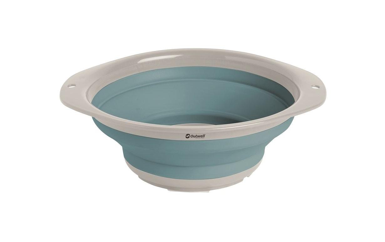 Outwell Collaps Bowl S – Ø 20,5 cm, Kunststoff (TPE), Blau, faltbar, mit 2 Griffen