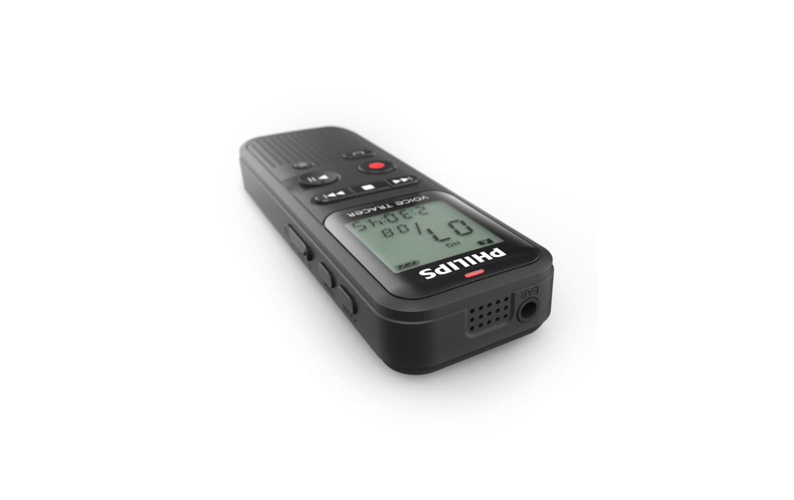 Philips VoiceTracer DVT1160 – Digitales Diktiergerät – 8 GB, 44 h – Schwarz