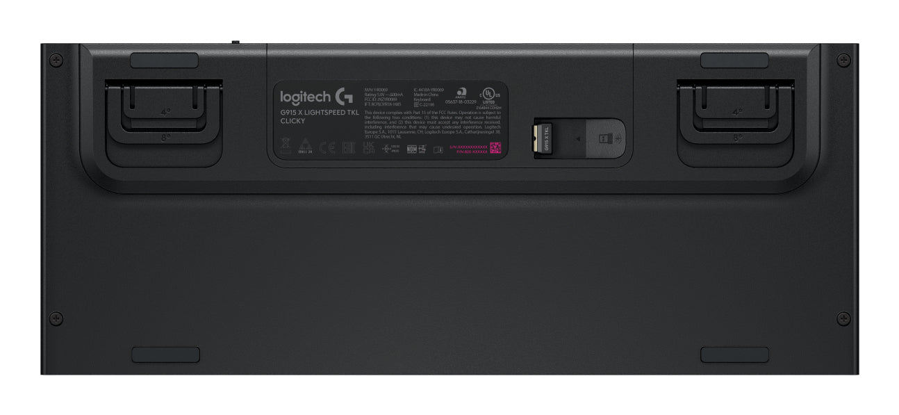 Logitech G G915 X LIGHTSPEED – Gaming-Tastatur (TKL) – USB + RF + Bluetooth, Mechanisch (GL Clicky), RGB
