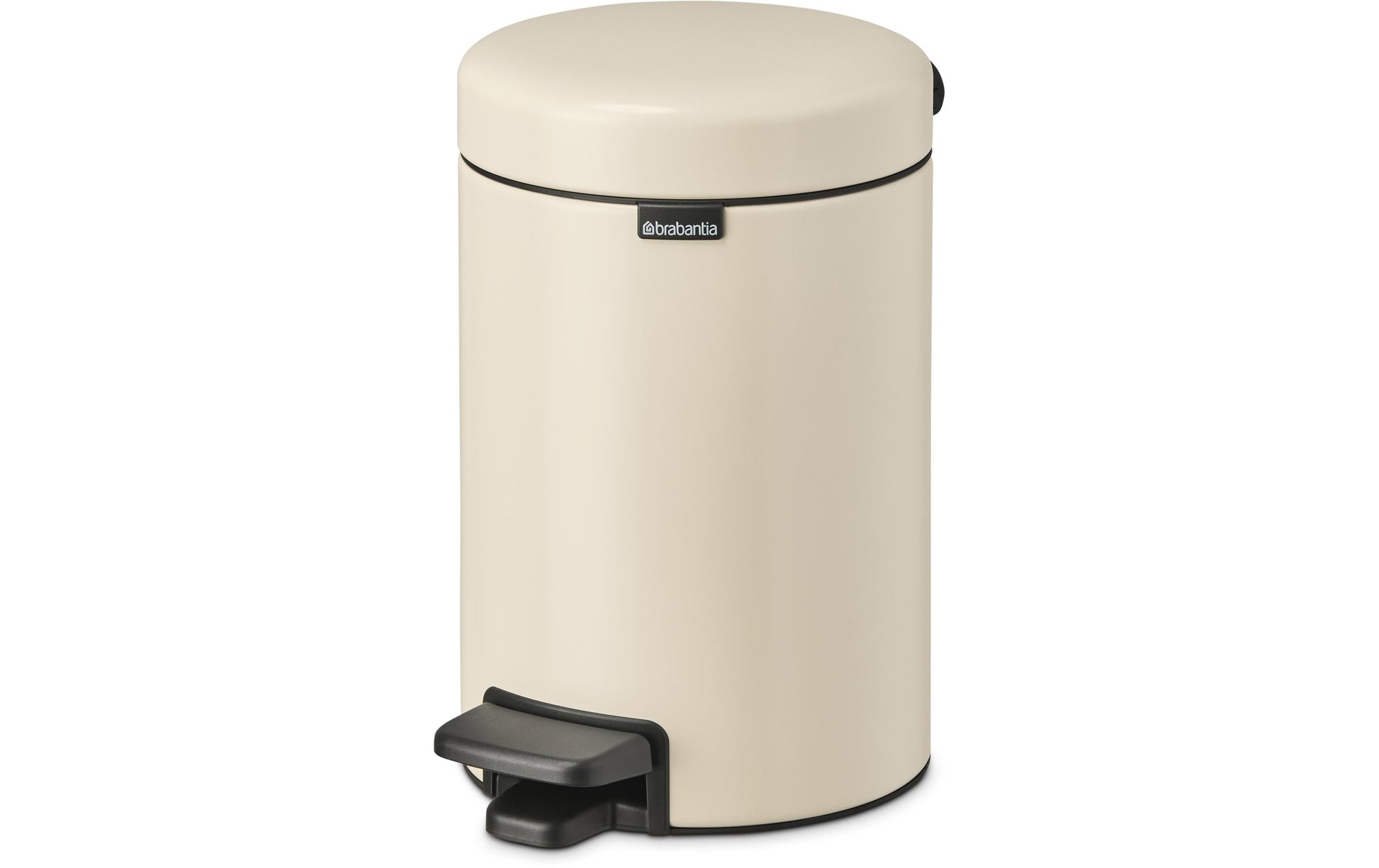Brabantia NewIcon Treteimer – 3 l – Edelstahl, rund – Anti-Rutsch-Basis