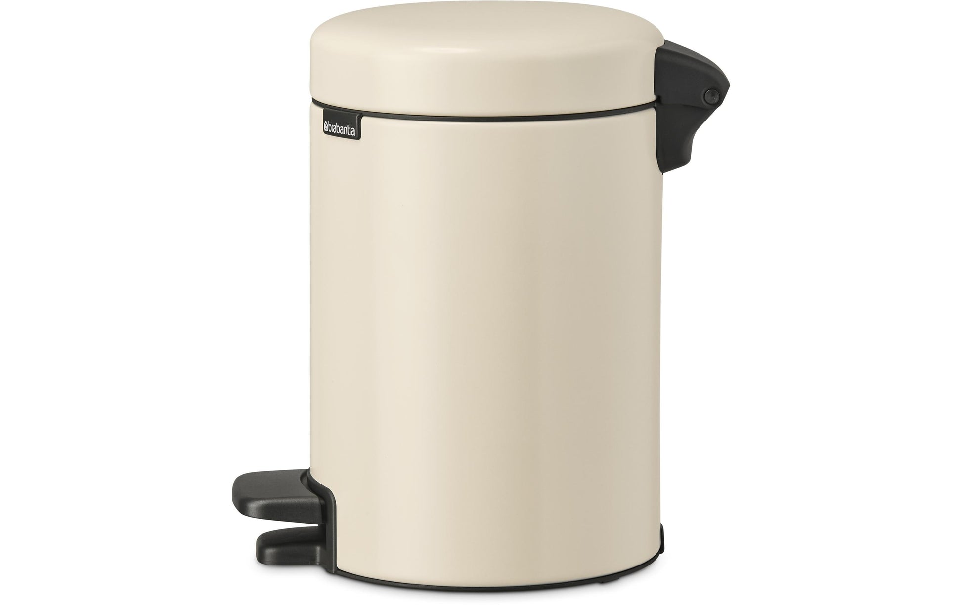 Brabantia NewIcon Treteimer – 3 l – Edelstahl, rund – Anti-Rutsch-Basis