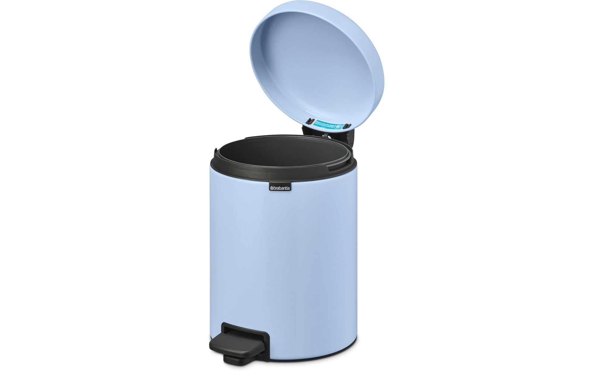 Brabantia NewIcon Treteimer – 5 l – Edelstahl, Rund – Blau