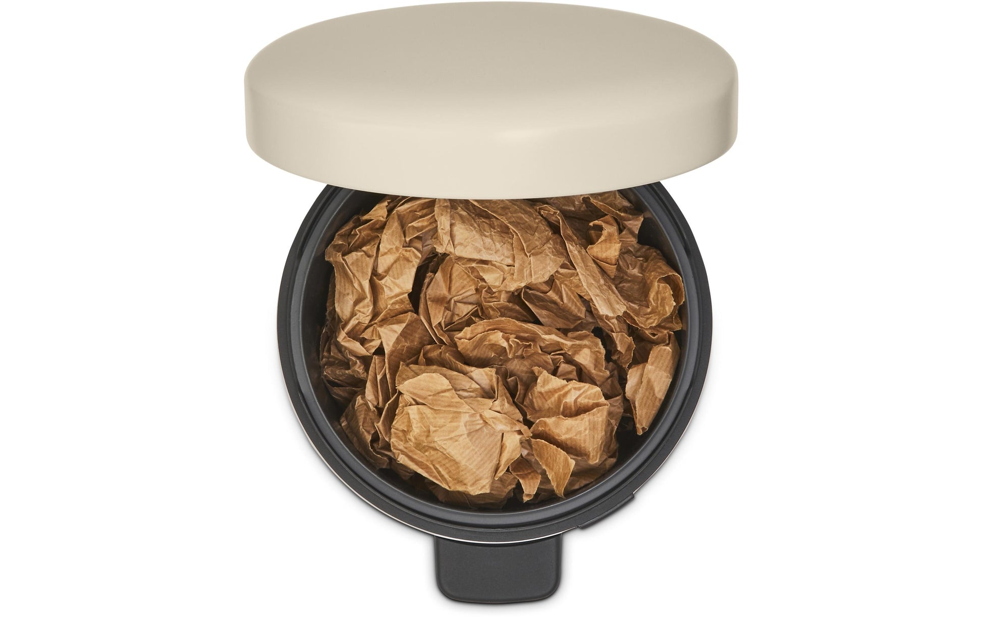 Brabantia NewIcon Treteimer – 5 l – Edelstahl, Rund – Beige