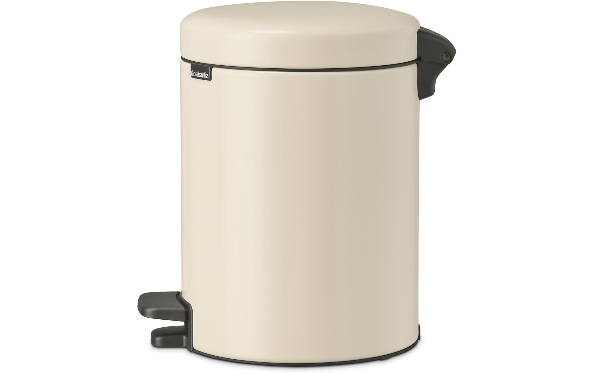 Brabantia NewIcon Treteimer – 5 l – Edelstahl, Rund – Beige