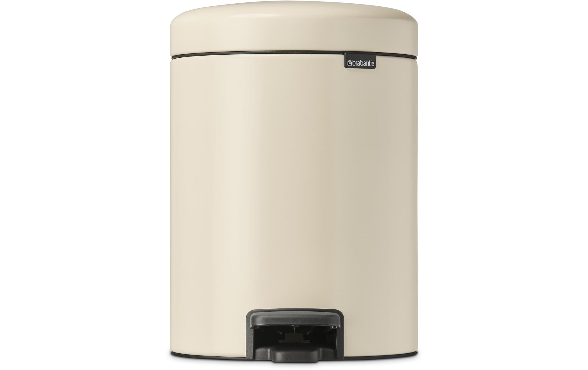 Brabantia NewIcon Treteimer – 5 l – Edelstahl, Rund – Beige