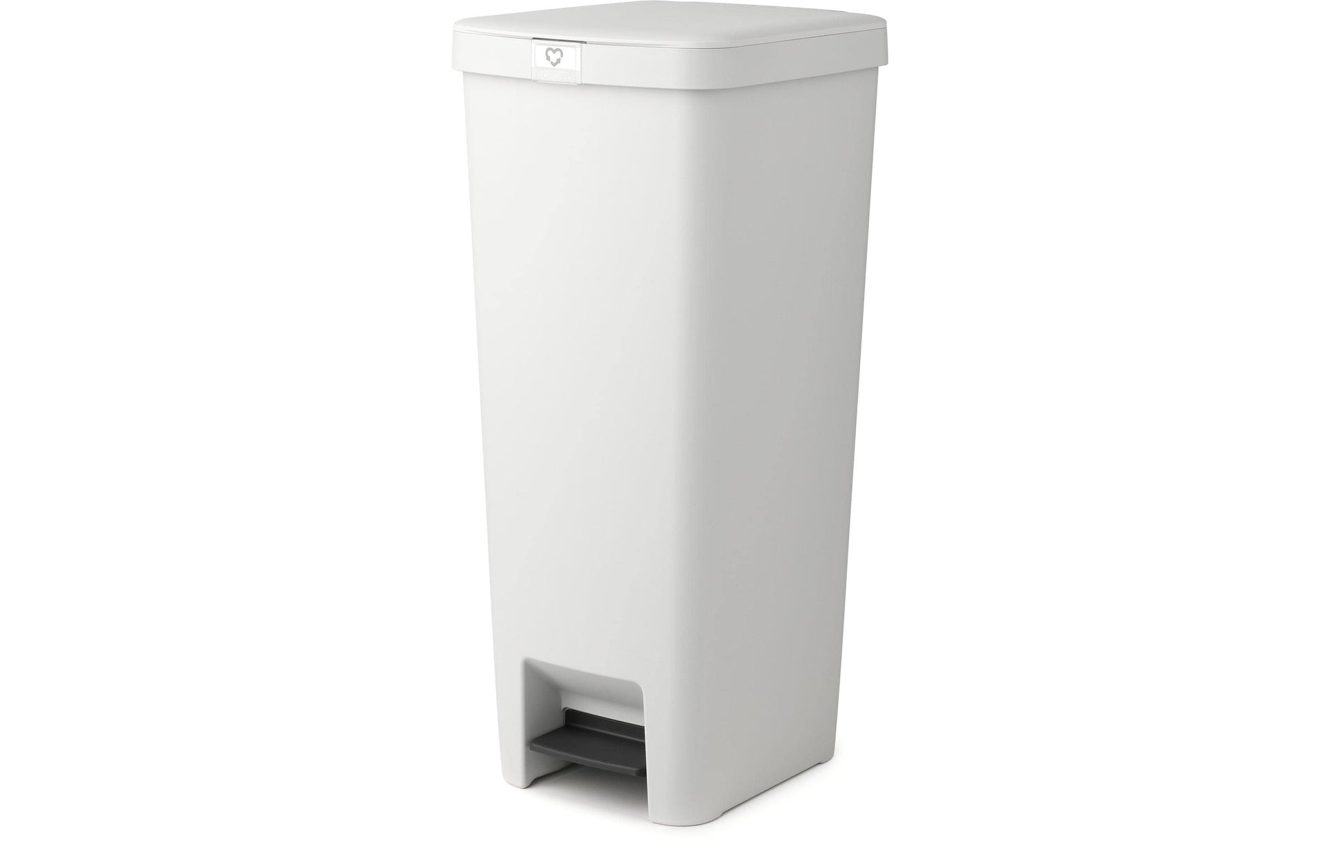 Brabantia StepUp Papierkorb – 40 l – Kunststoff, Hellgrau – B × H × T 352 × 666 × 280 mm