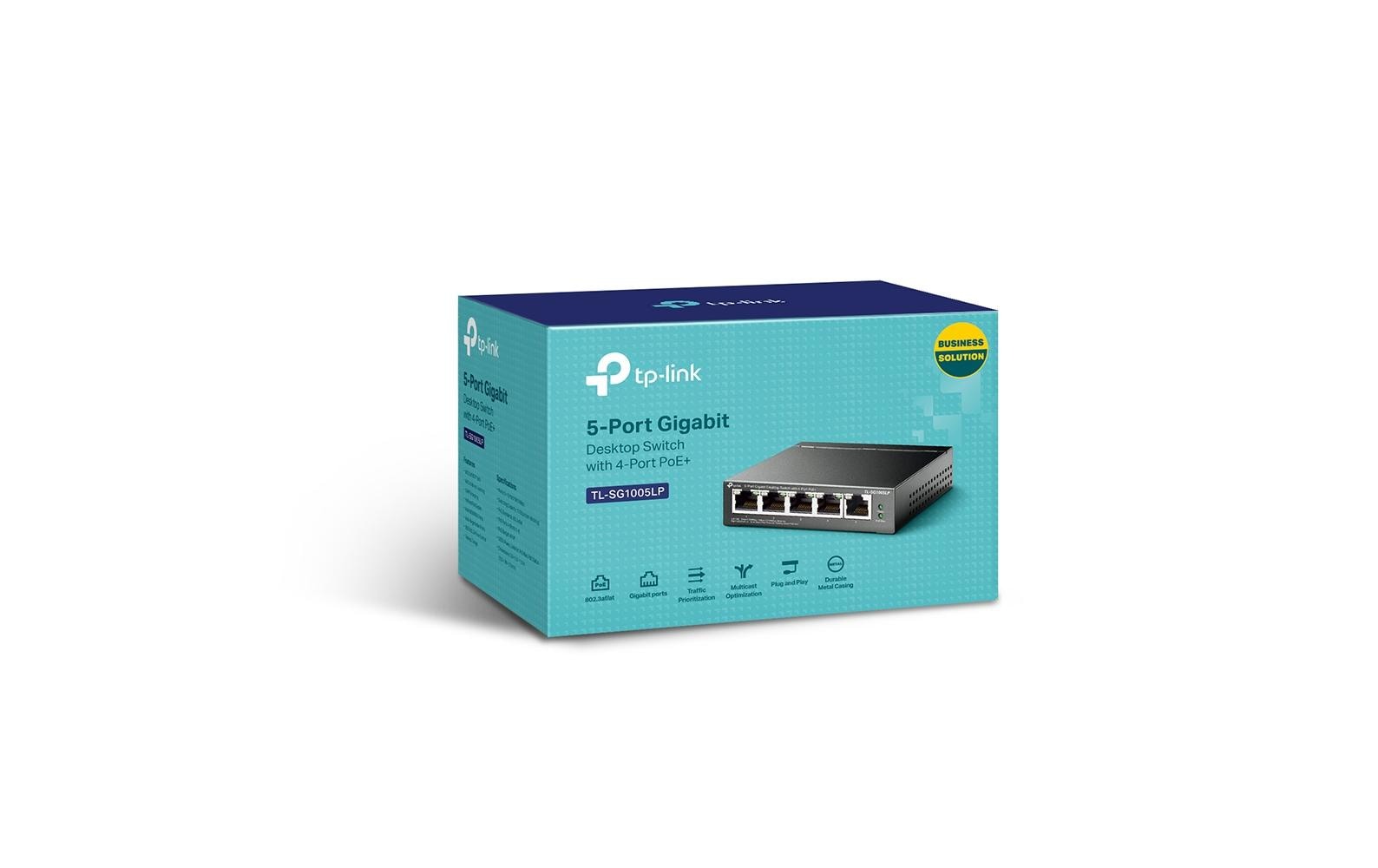 TP-Link TL-SG1005LP – Switch – 5×GbE, PoE+ 40 W