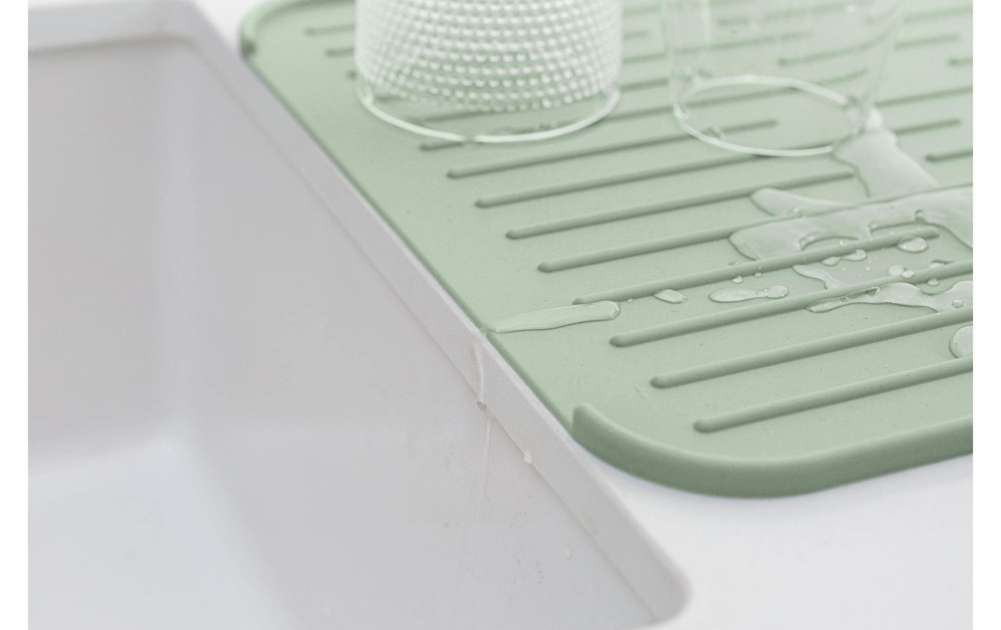 Brabantia Abtropfmatte 32,5 × 43,8 × 0,9 cm, Silikon, Hellgrün