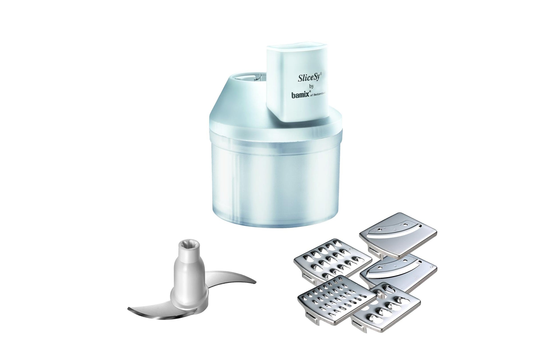 Bamix Elektrische Reibe SliceSy – für Stabmixer, Weiss