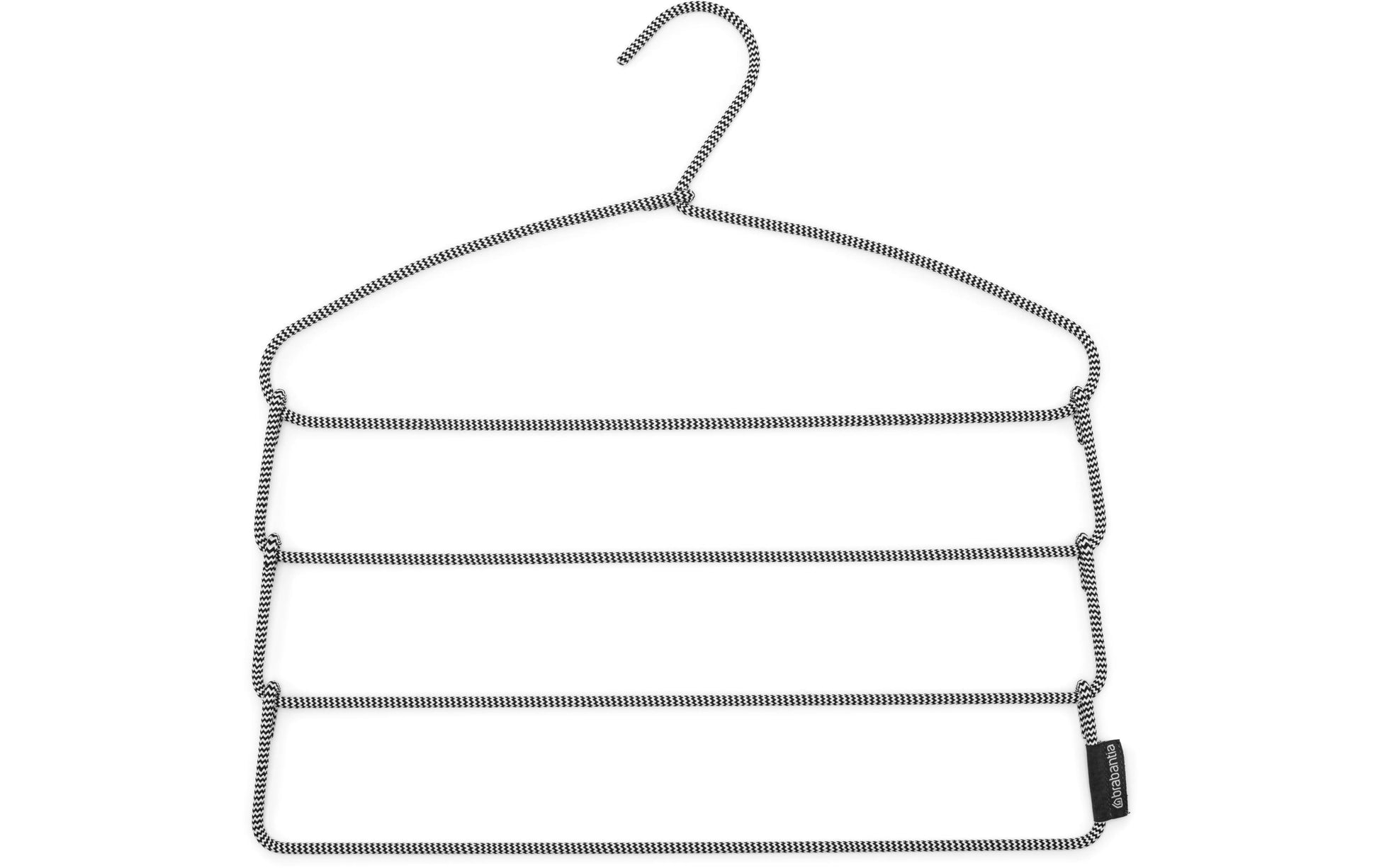 Brabantia Hosenbügel 4 Aufhänger – Kunststoff – Weiss/Schwarz – 15 × 425 × 415 mm