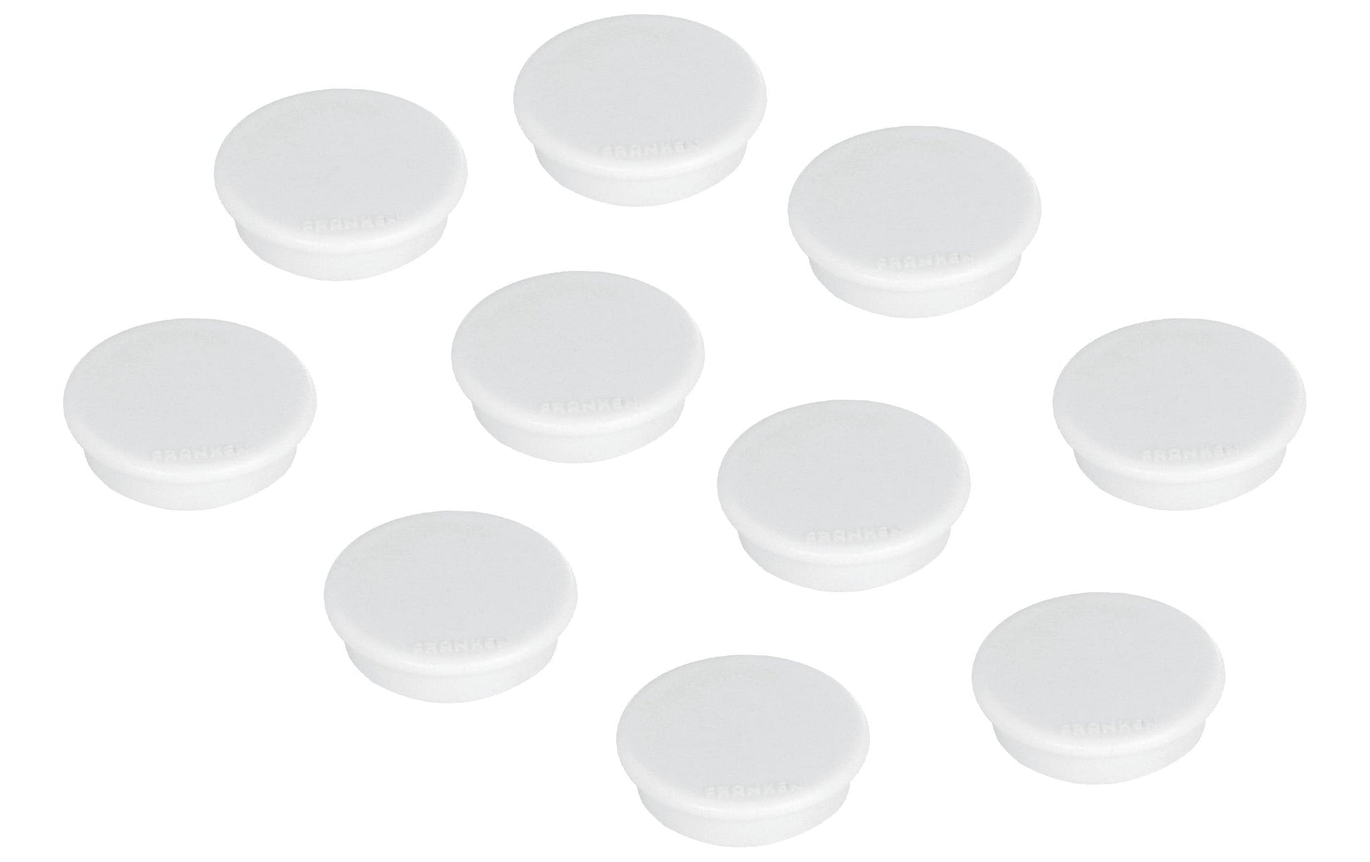 Franken Tafelmagnete – Ø 38 mm, 10 Stk., weiss