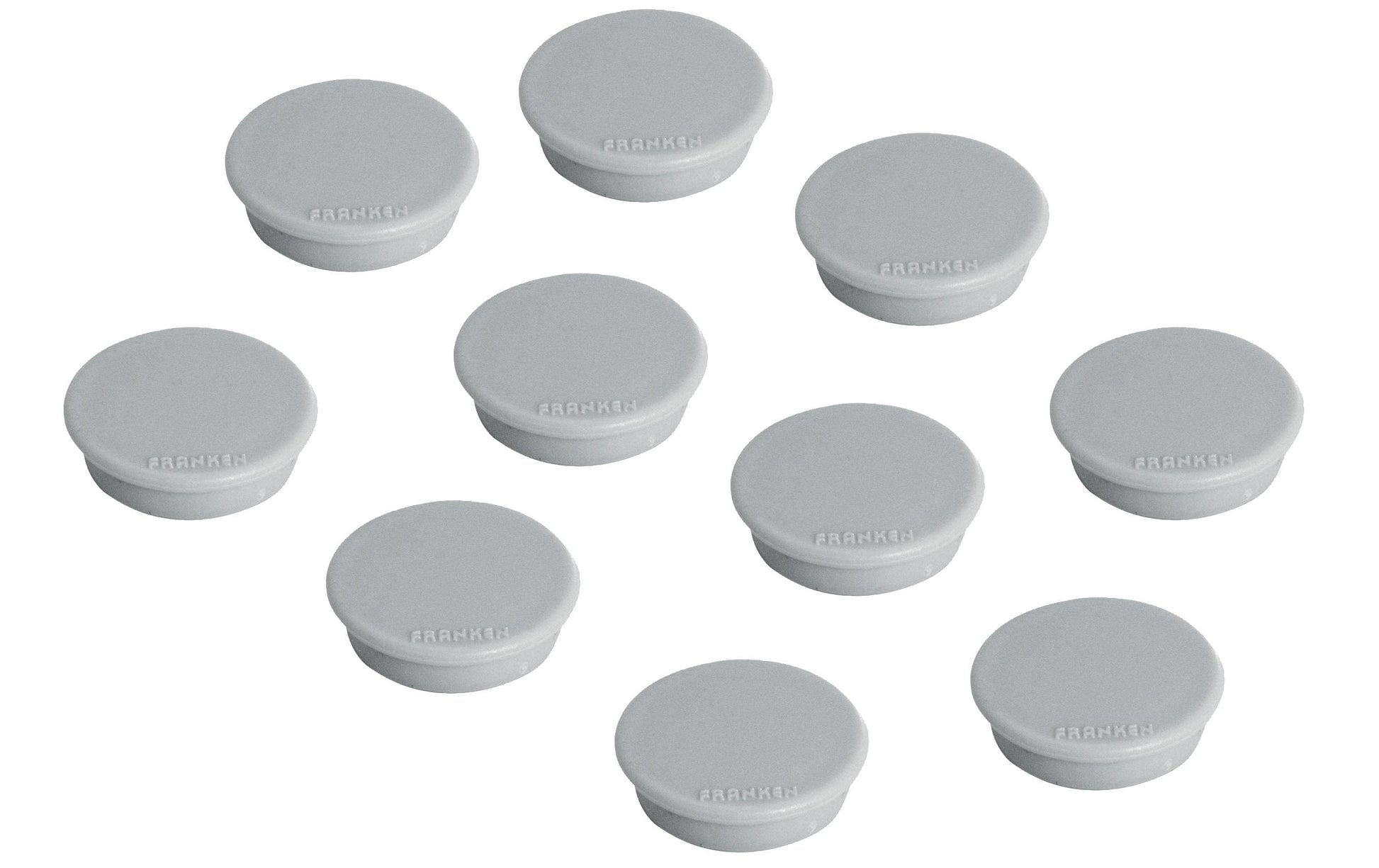 Franken Rundmagnete – Ø 32 mm, grau, Haftkraft 0,8 kg, 10 Stk.