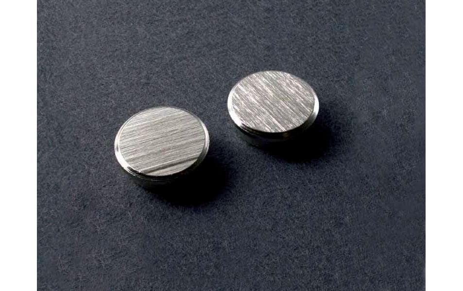 Franken HM30CR/5 Tafelmagnet Rundmagnet – Ø 30 mm, silber, Chromkappe, 5 Stk.