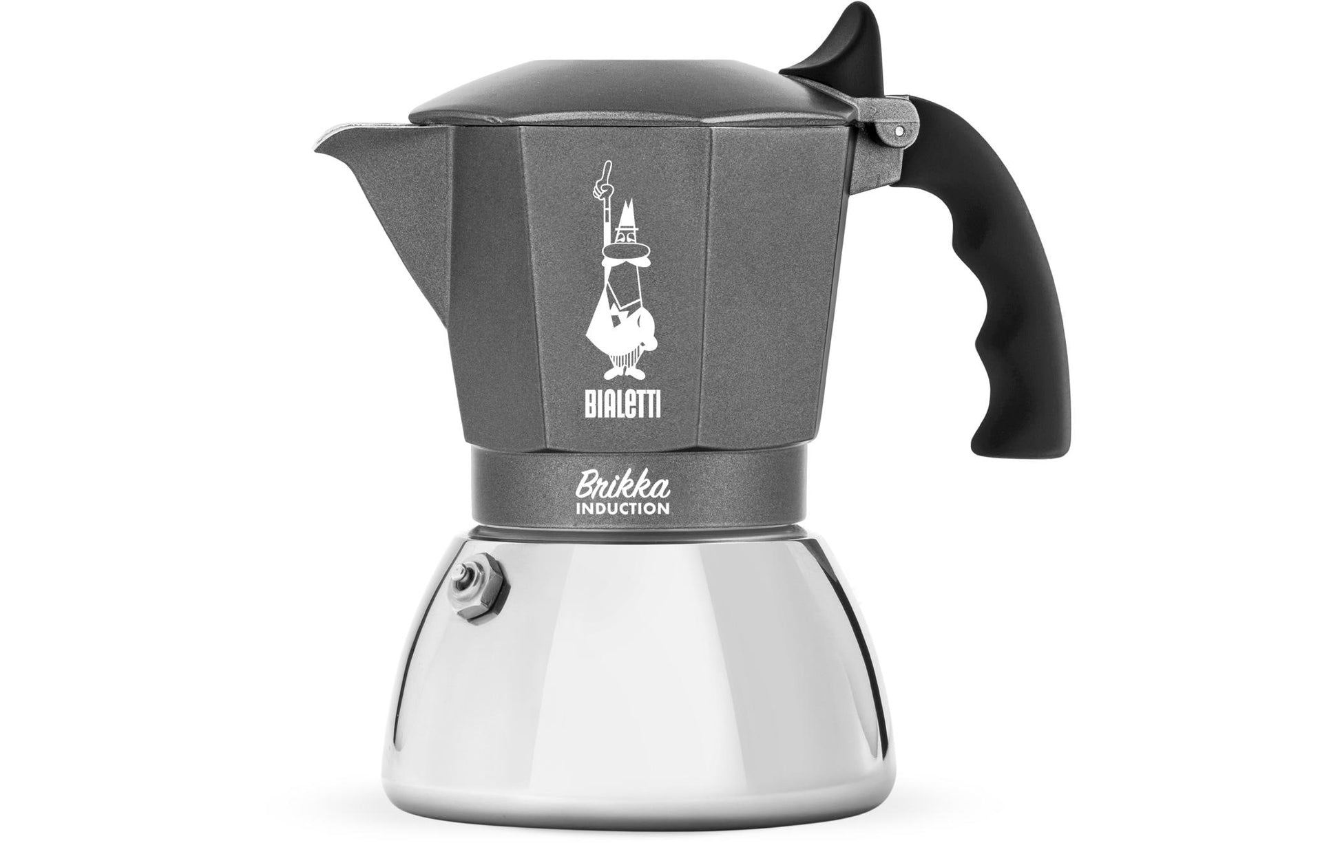 Bialetti Brikka Induction French Press / Kaffeebereiter – für Elektro, 0,1 l, 4 Tassen, Aluminium