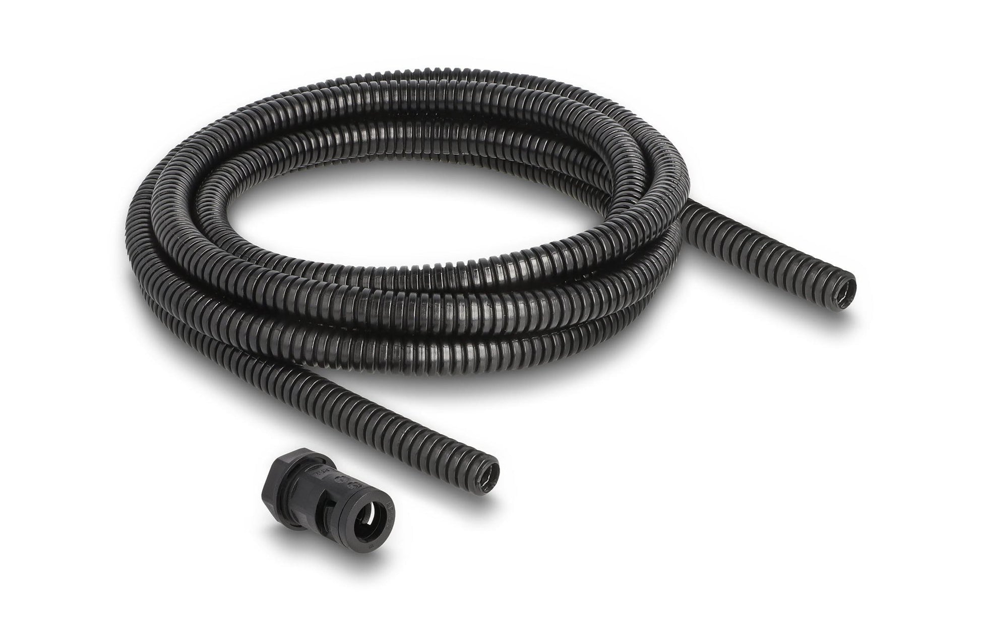 DeLOCK Kabelschlauch – Ø 10 mm – 2 m – Kunststoff – Schwarz