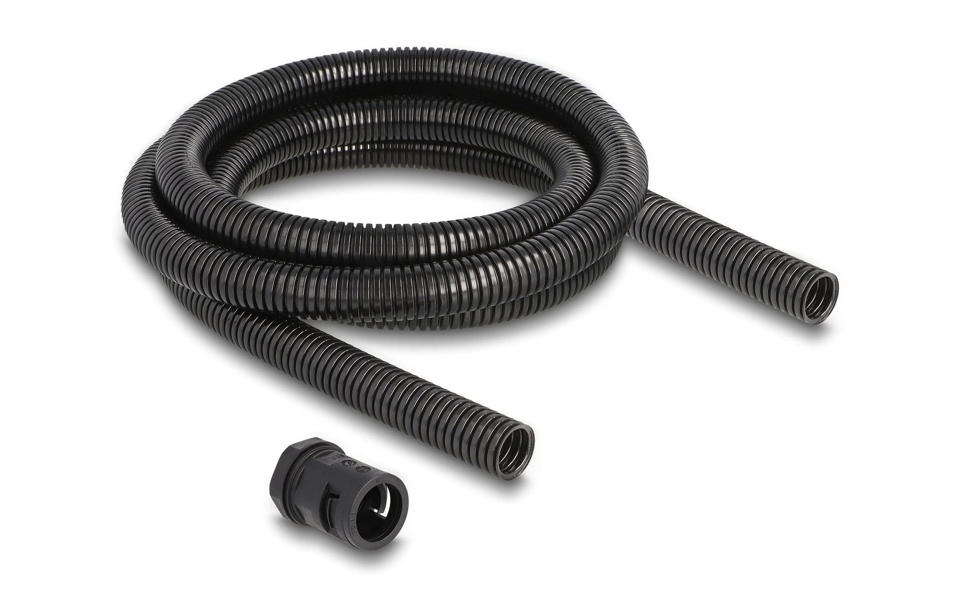 DeLOCK Kabelschlauch – 18,5 mm × 2,00 m, Kunststoff, Schwarz, wasserfest, IP67, 1er-Pack