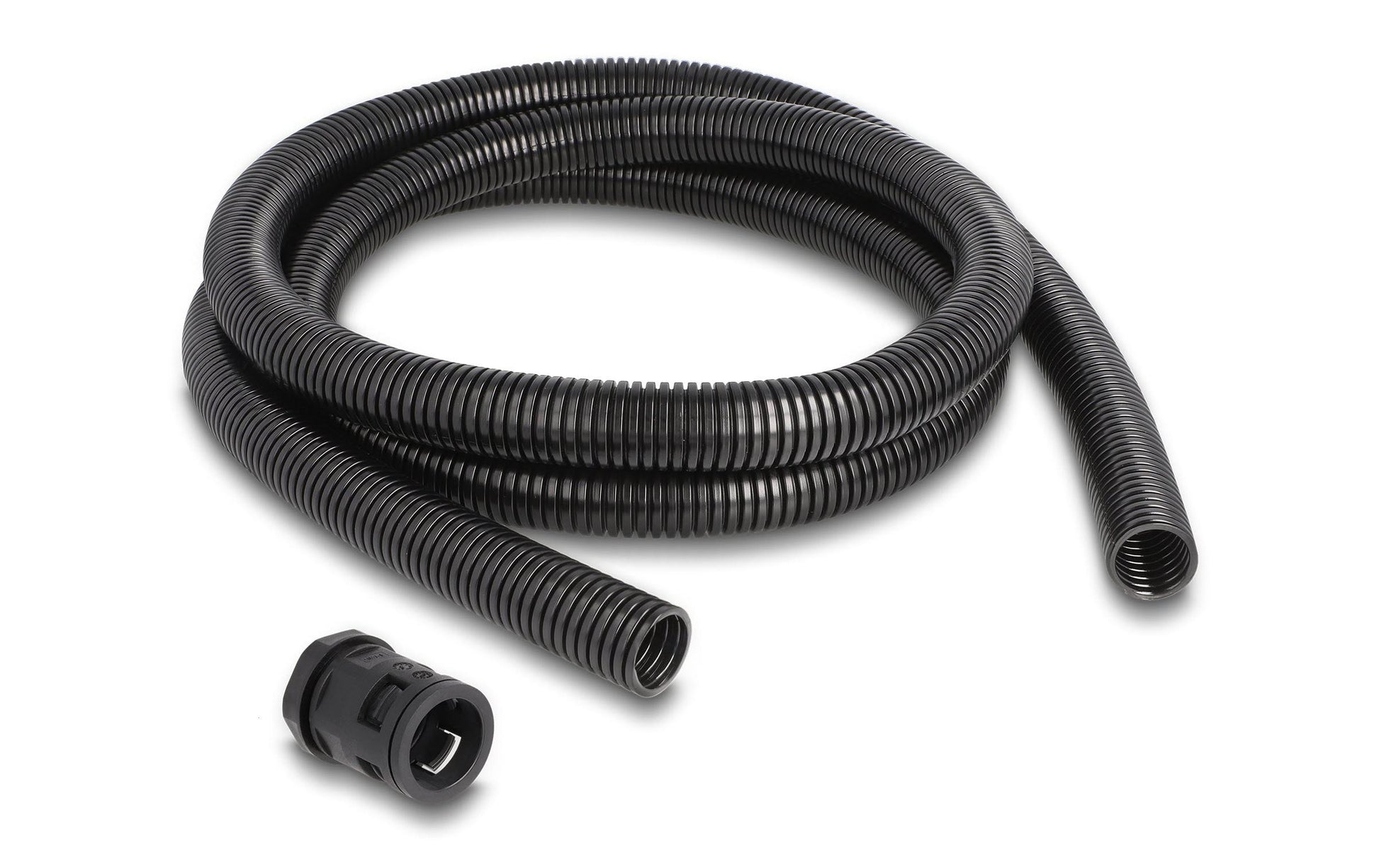 DeLOCK Kabelschutzschlauch 21,2 mm × 2 m – Schwarz – Kunststoff, IP67